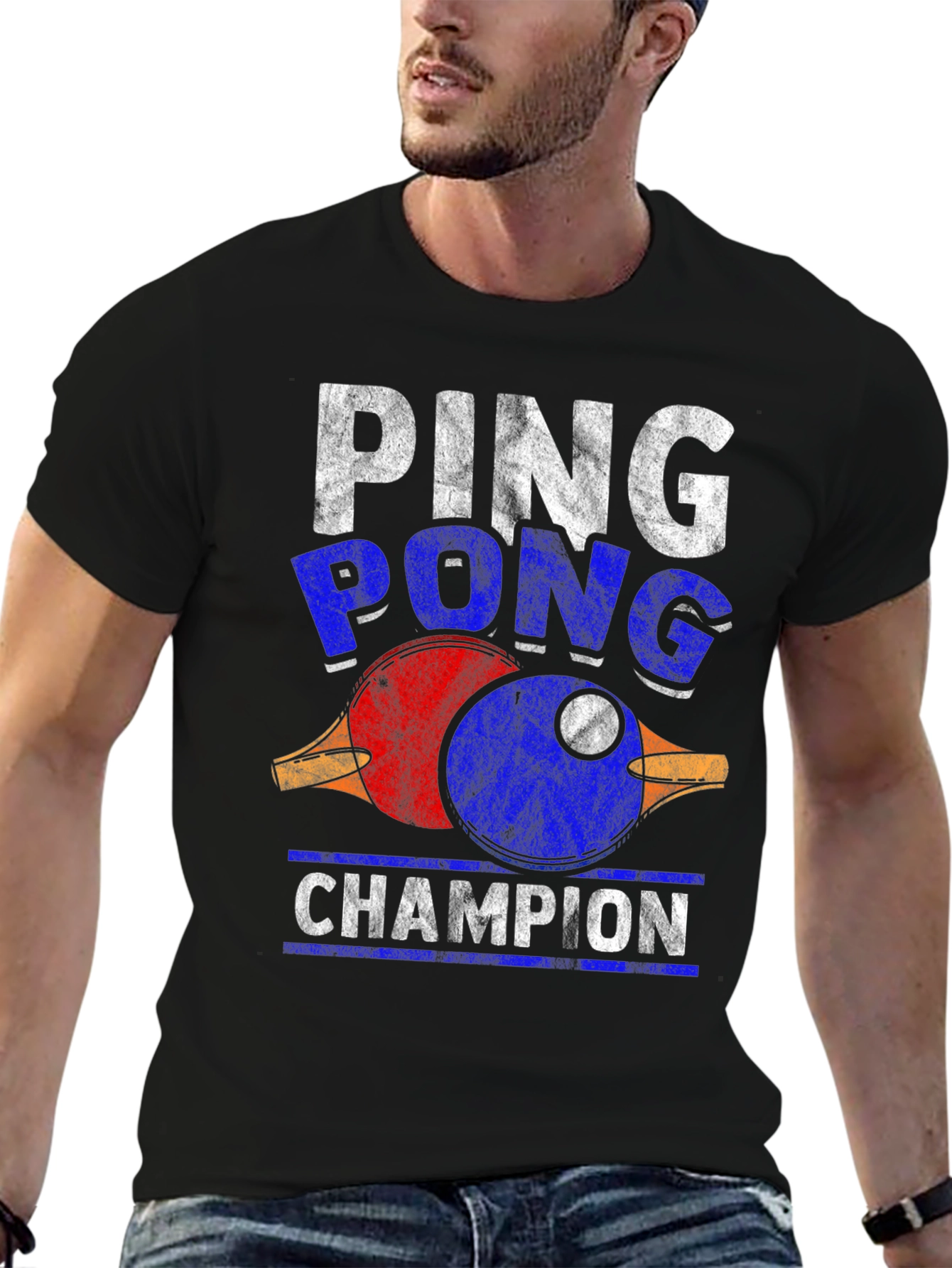 Ping Pong Champion T-Shirt - Novelty Graphic Tee