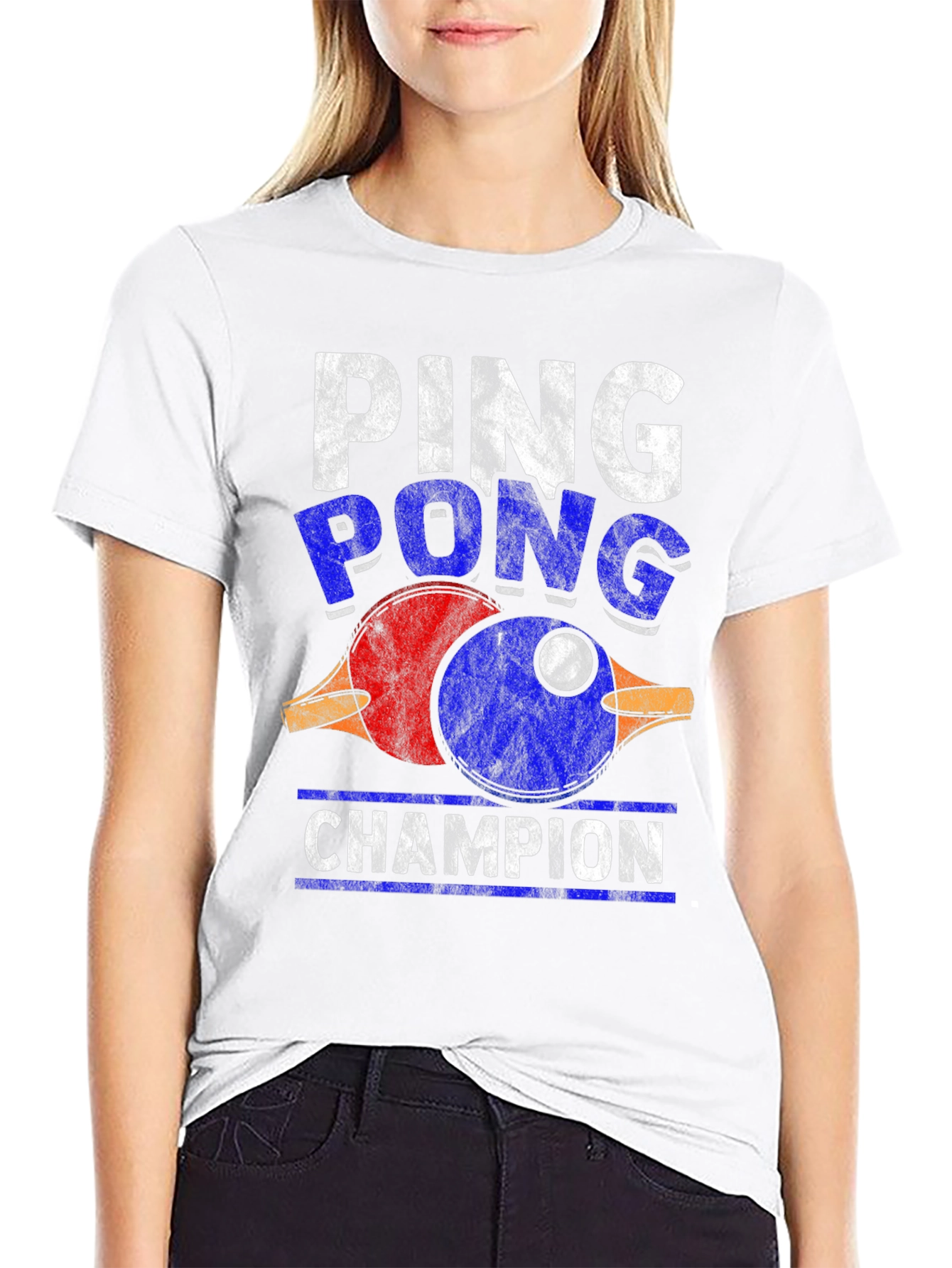 Ping Pong Champion T-Shirt - Novelty Graphic Tee