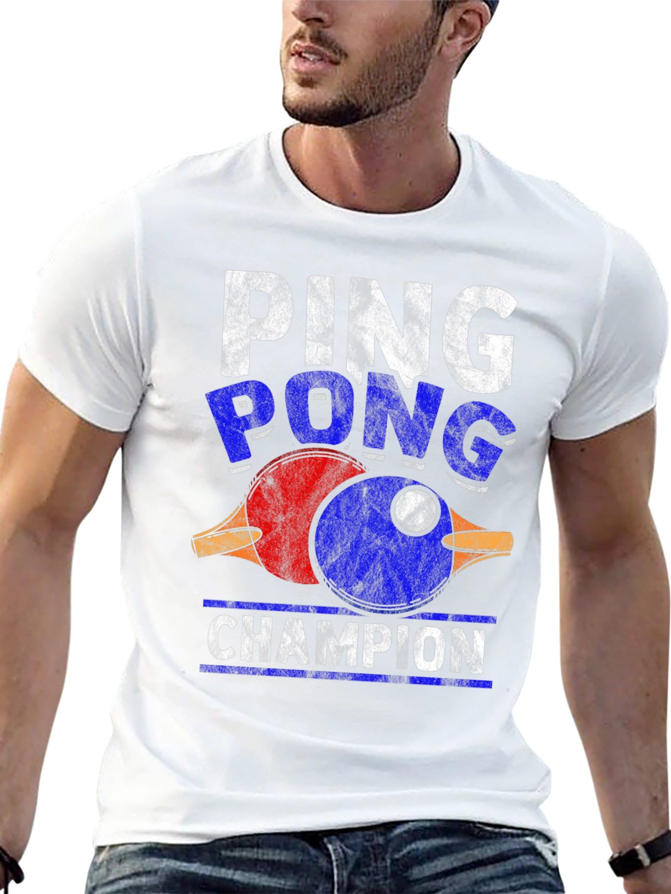 Ping Pong Champion T-Shirt - Novelty Graphic Tee