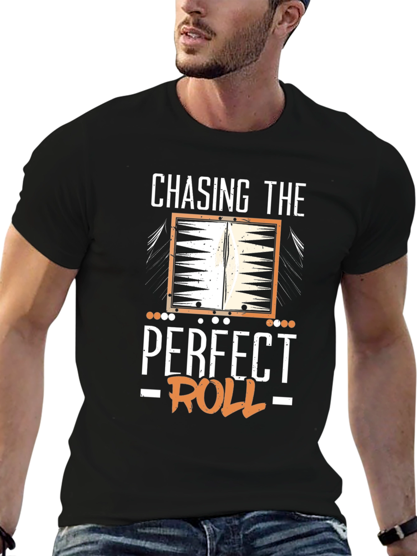 Chasing The Perfect Roll Backgammon T-Shirt