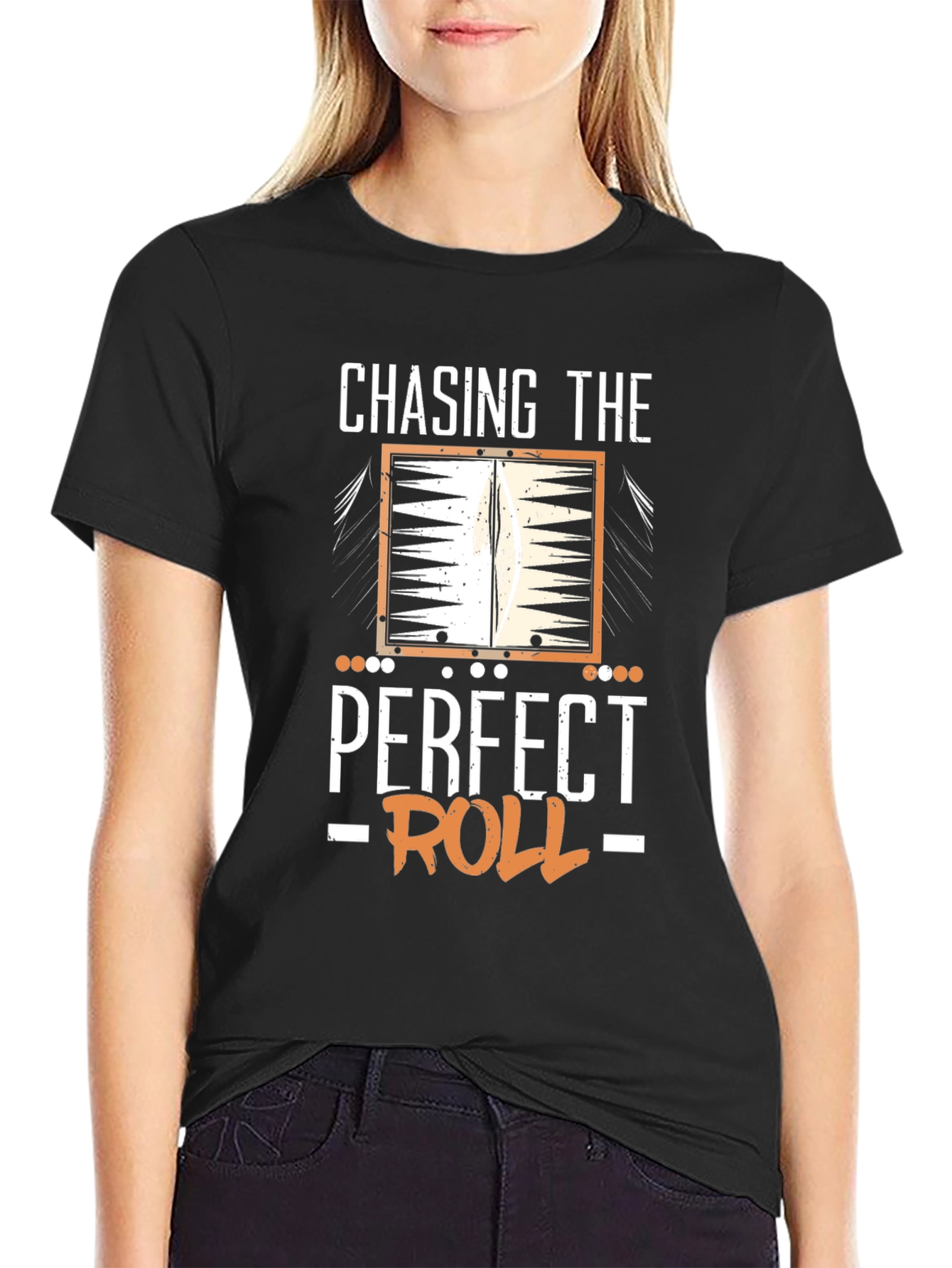 Chasing The Perfect Roll Backgammon T-Shirt