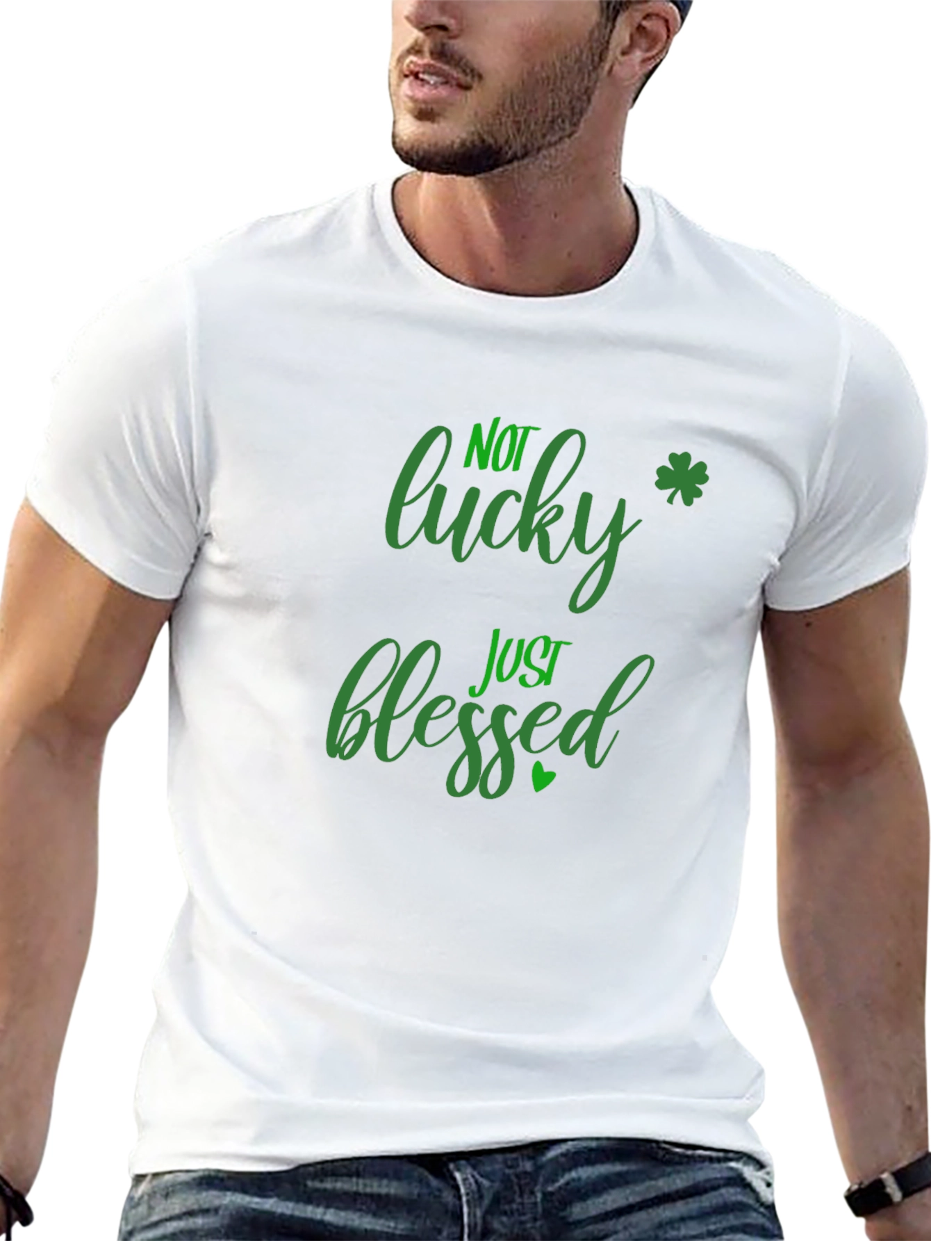 Not Lucky Just Blessed St. Patricks Day Black T-Shirt
