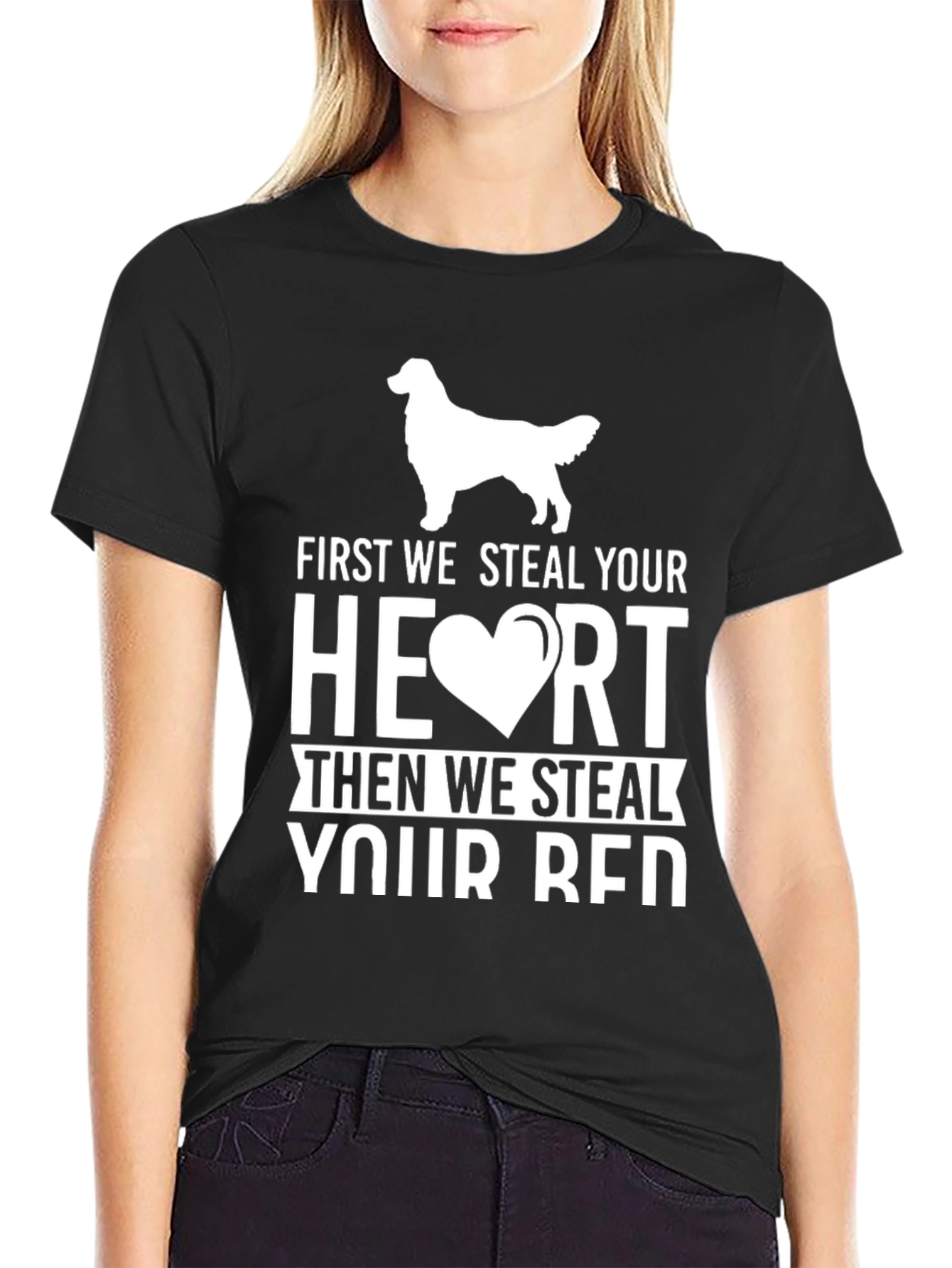 Dog Lover T-Shirt - First We Steal Your Heart