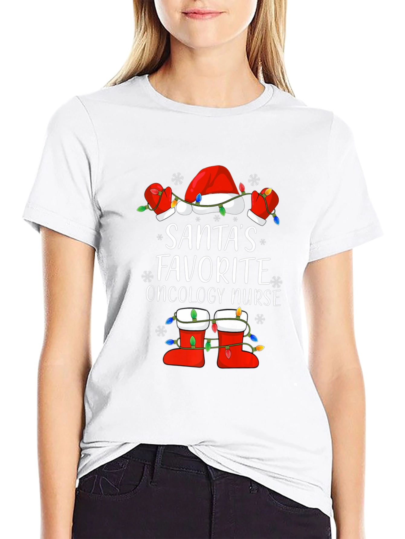 Santas Favorite Oncology Nurse Christmas T-Shirt