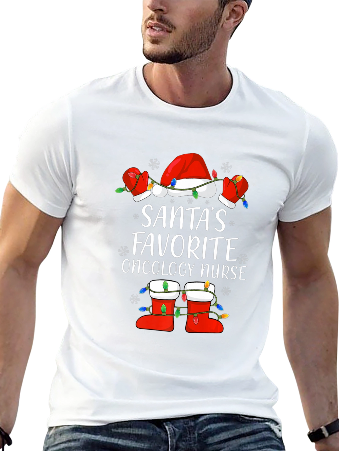 Santas Favorite Oncology Nurse Christmas T-Shirt