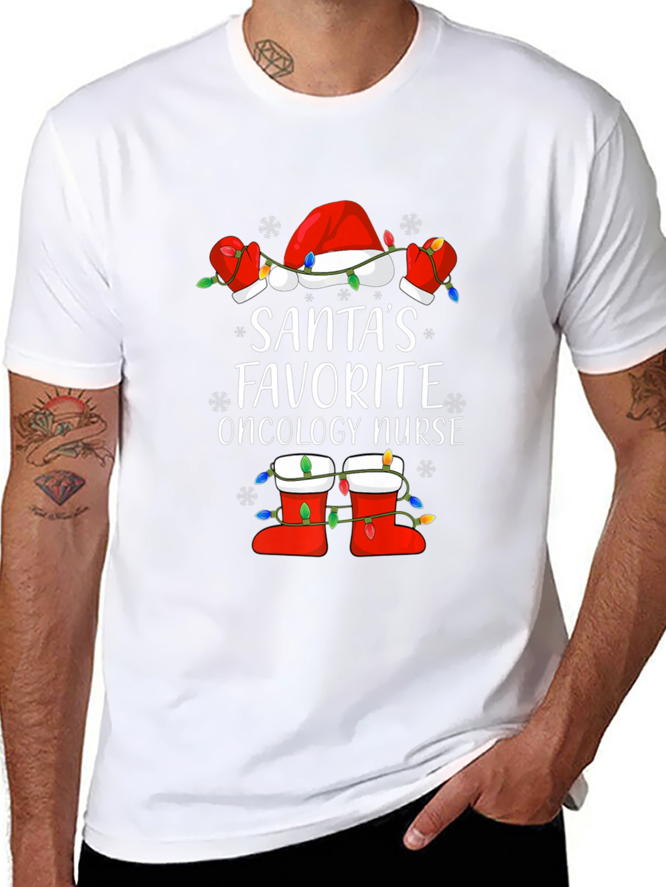 Santas Favorite Oncology Nurse Christmas T-Shirt