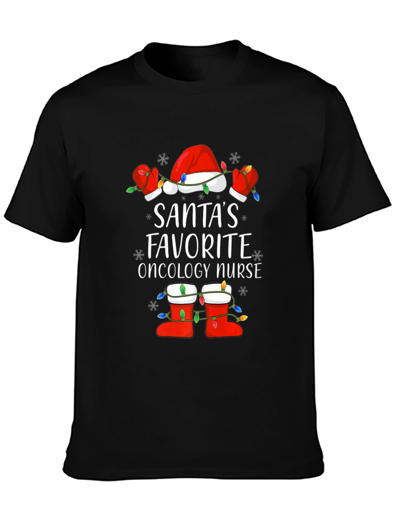 Santas Favorite Oncology Nurse Christmas T-Shirt