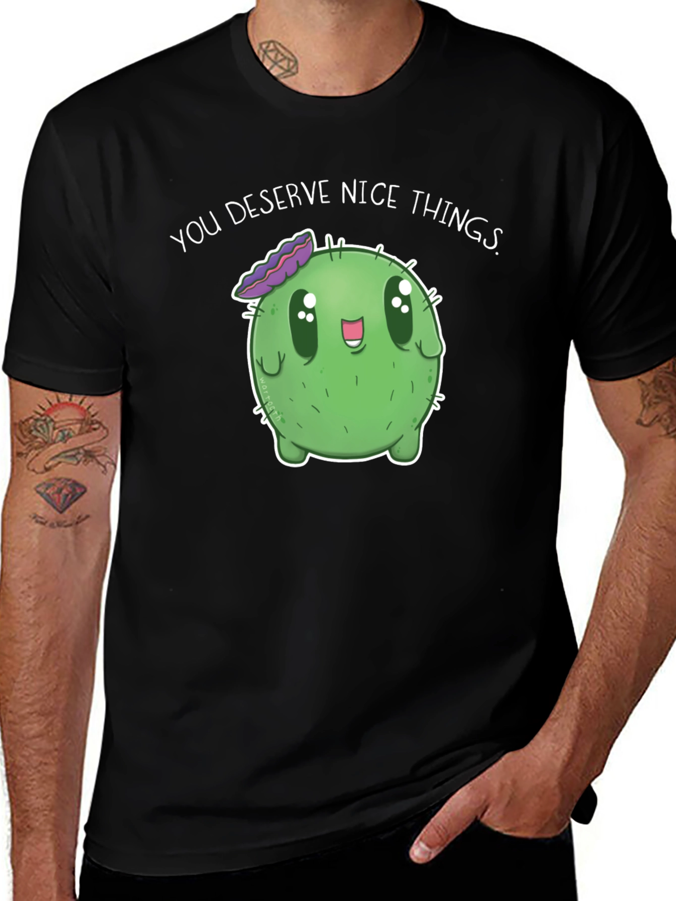 Cute Cactus Tee - You Deserve Nice Things