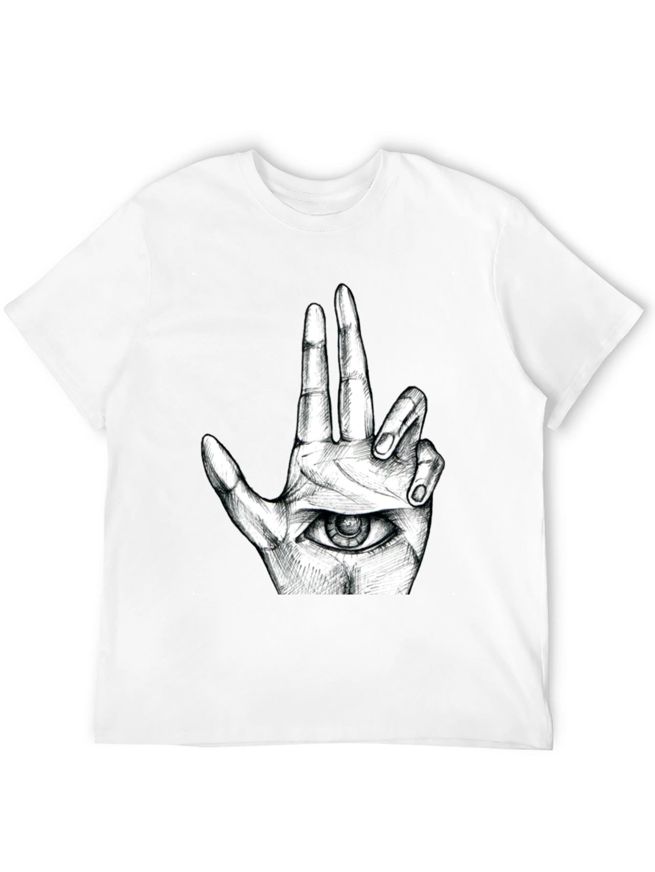Eye Hand Graphic T-Shirt - Black Cotton Tee
