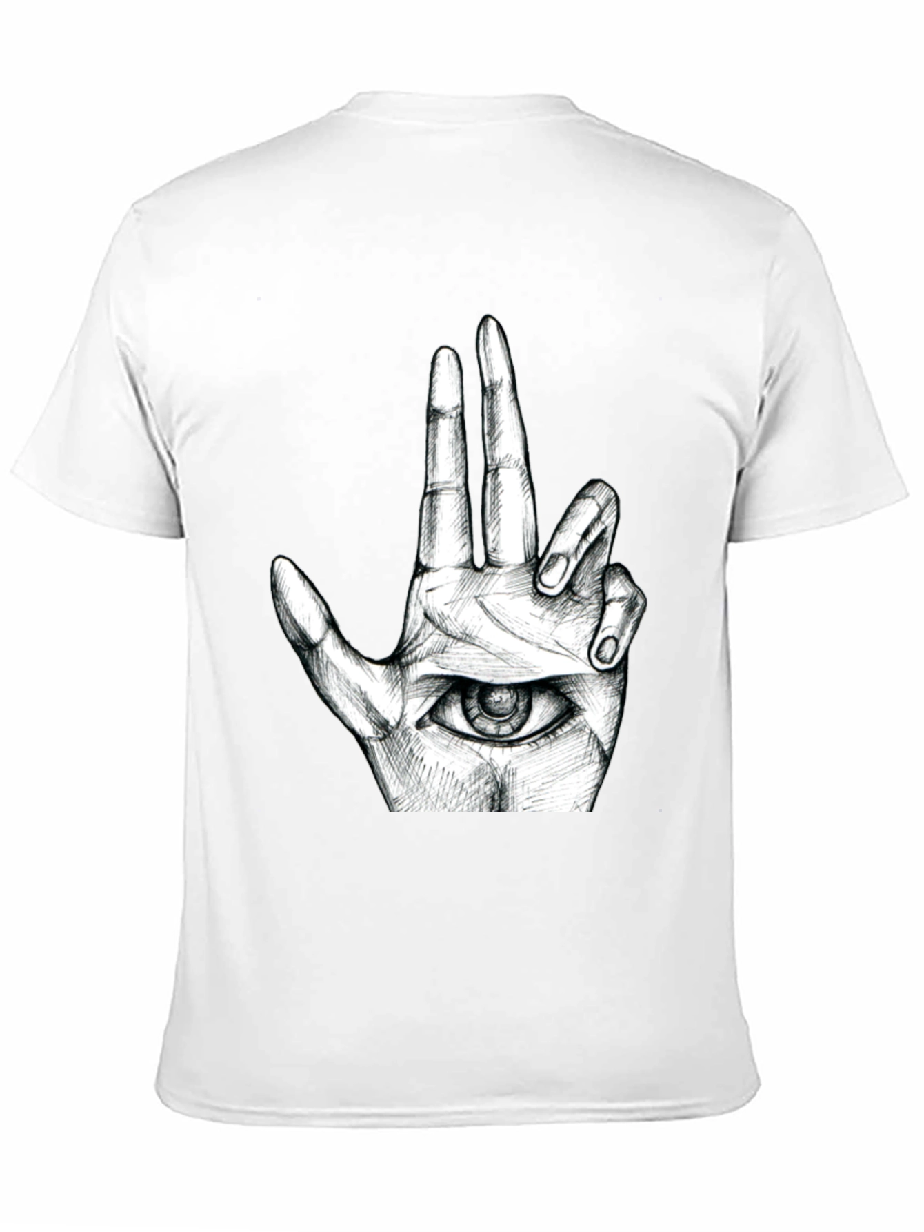 Eye Hand Graphic T-Shirt - Black Cotton Tee