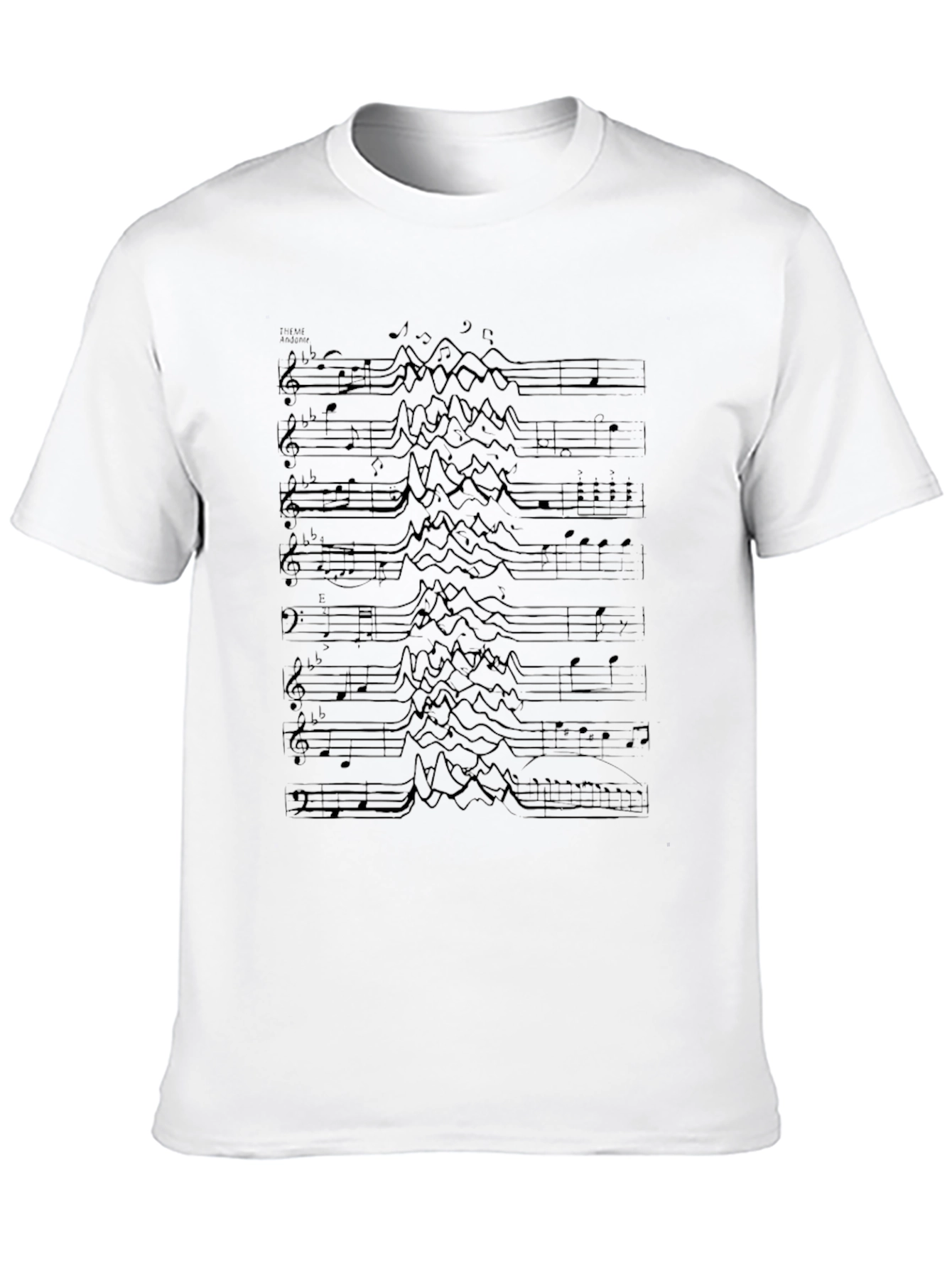 Music Notes Graphic Tee - Unique Design