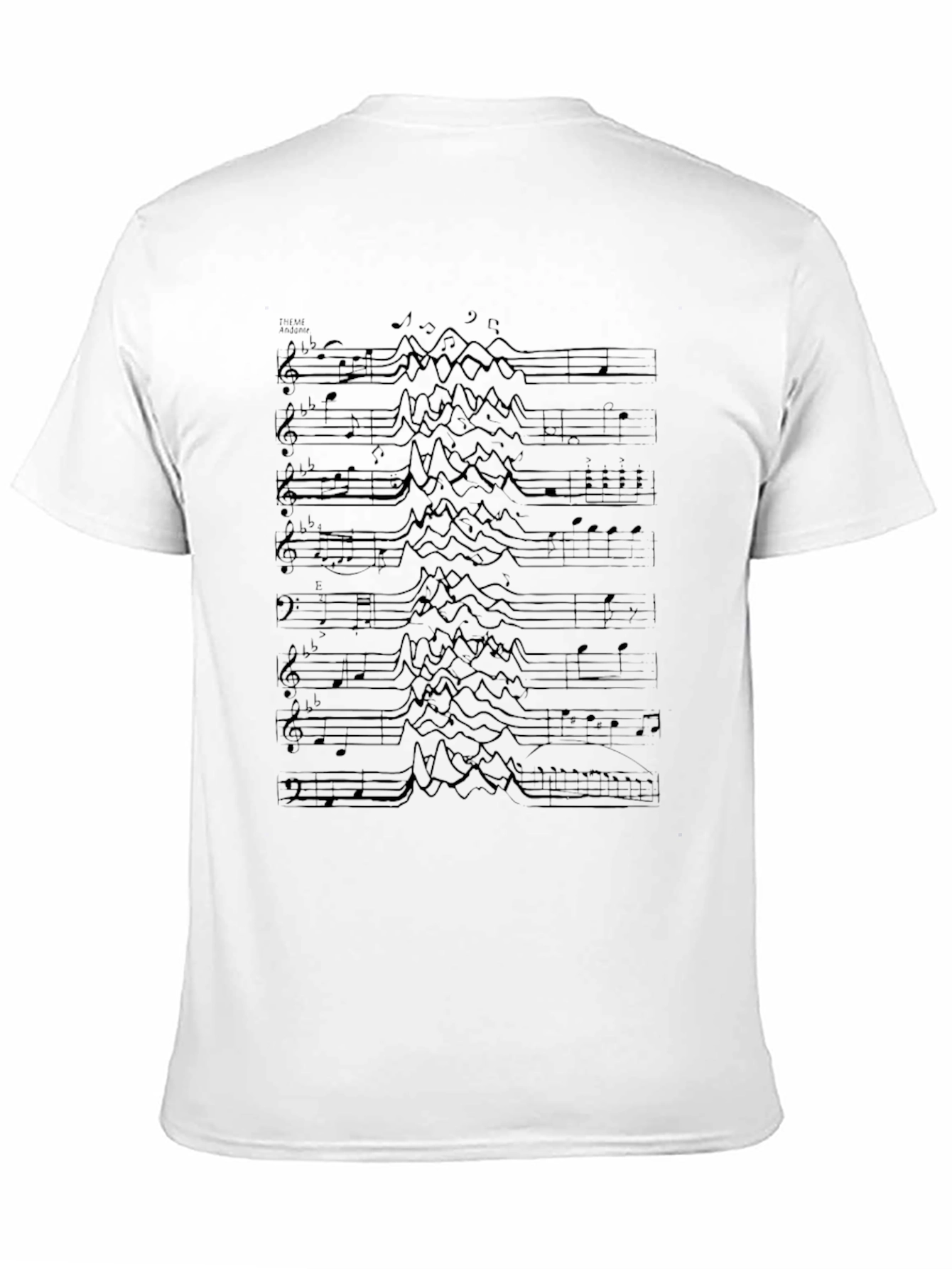 Music Notes Graphic Tee - Unique Design