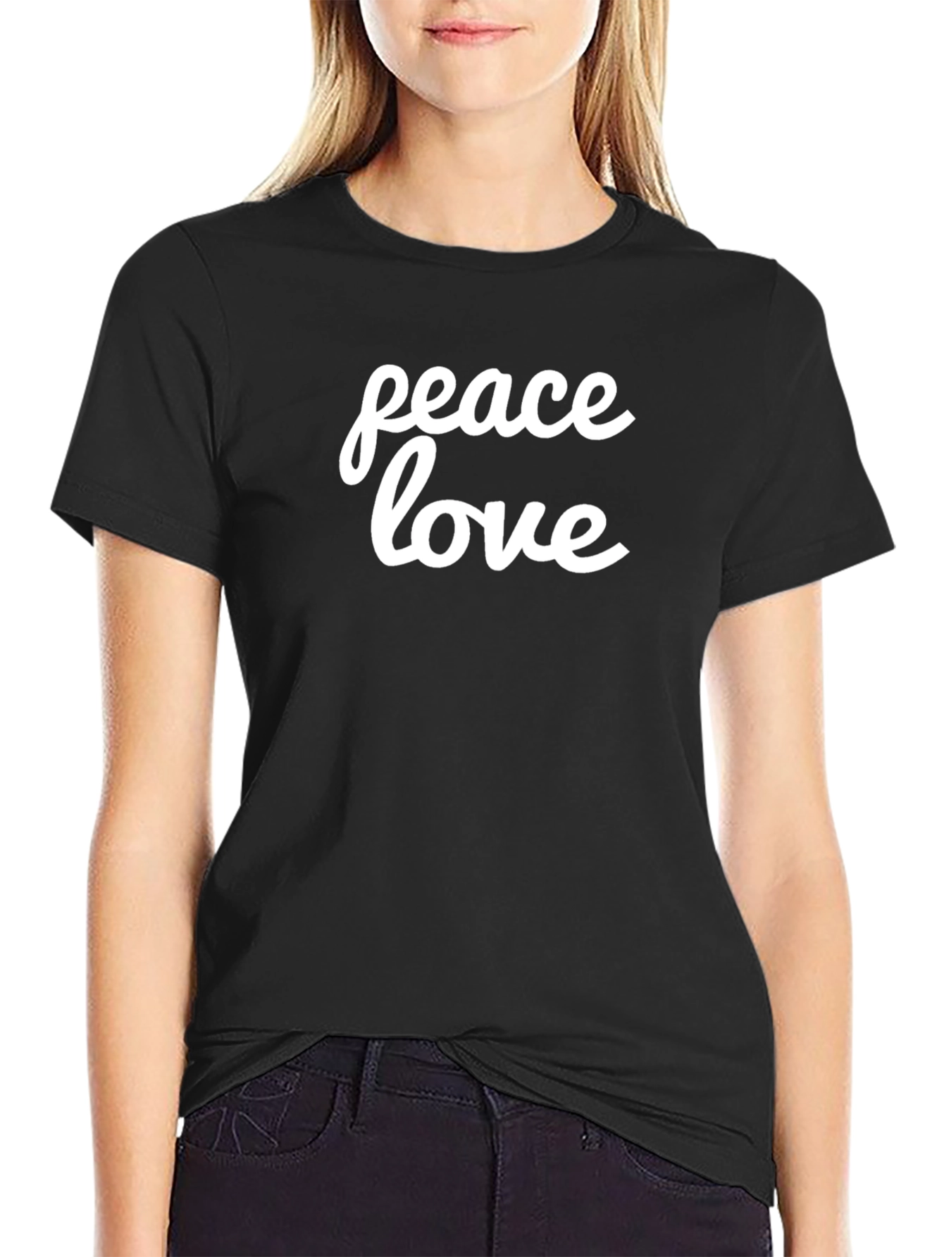 Peace Love T-Shirt - Stylish Graphic Tee