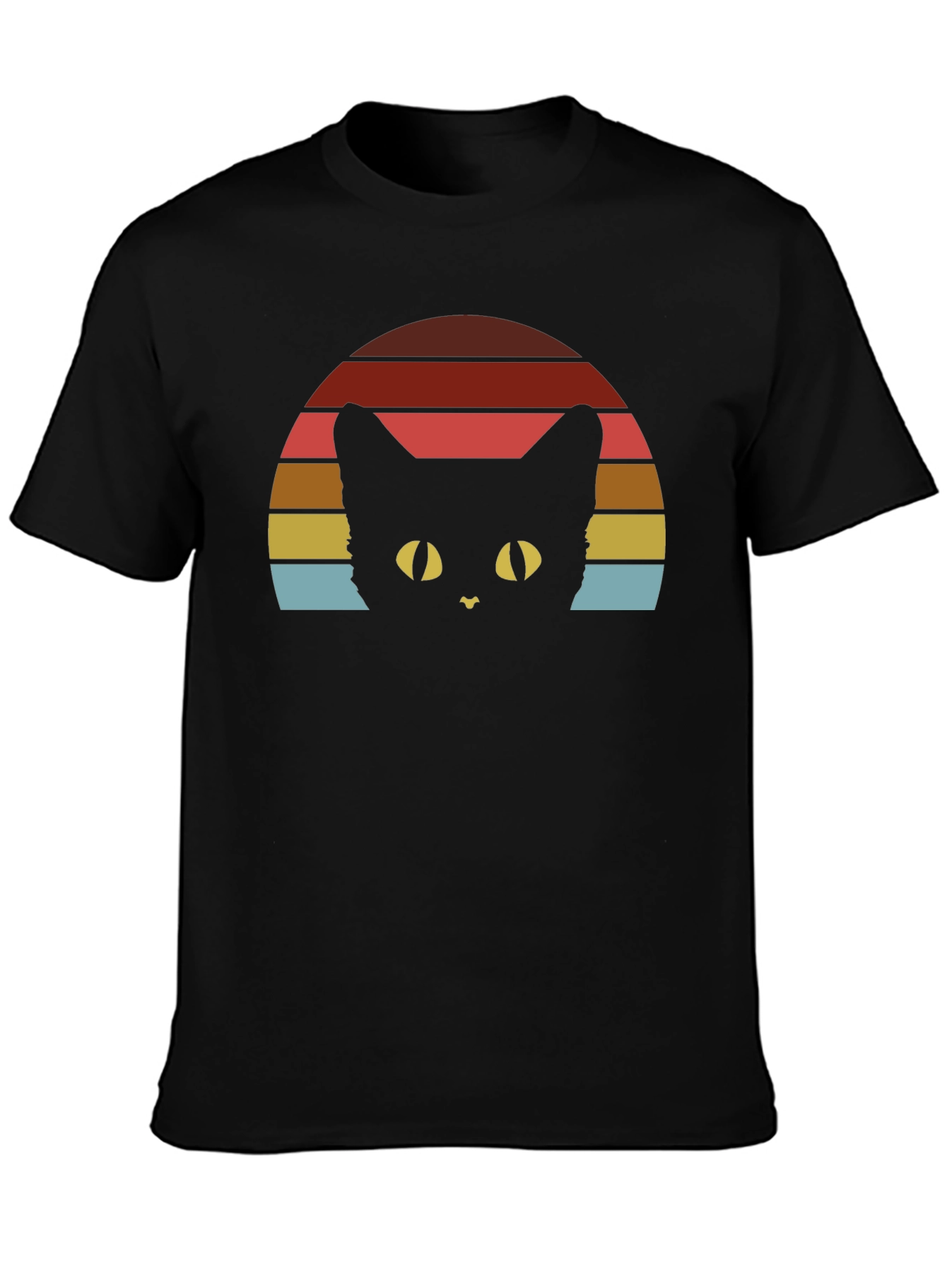 Retro Cat Sunset T-Shirt
