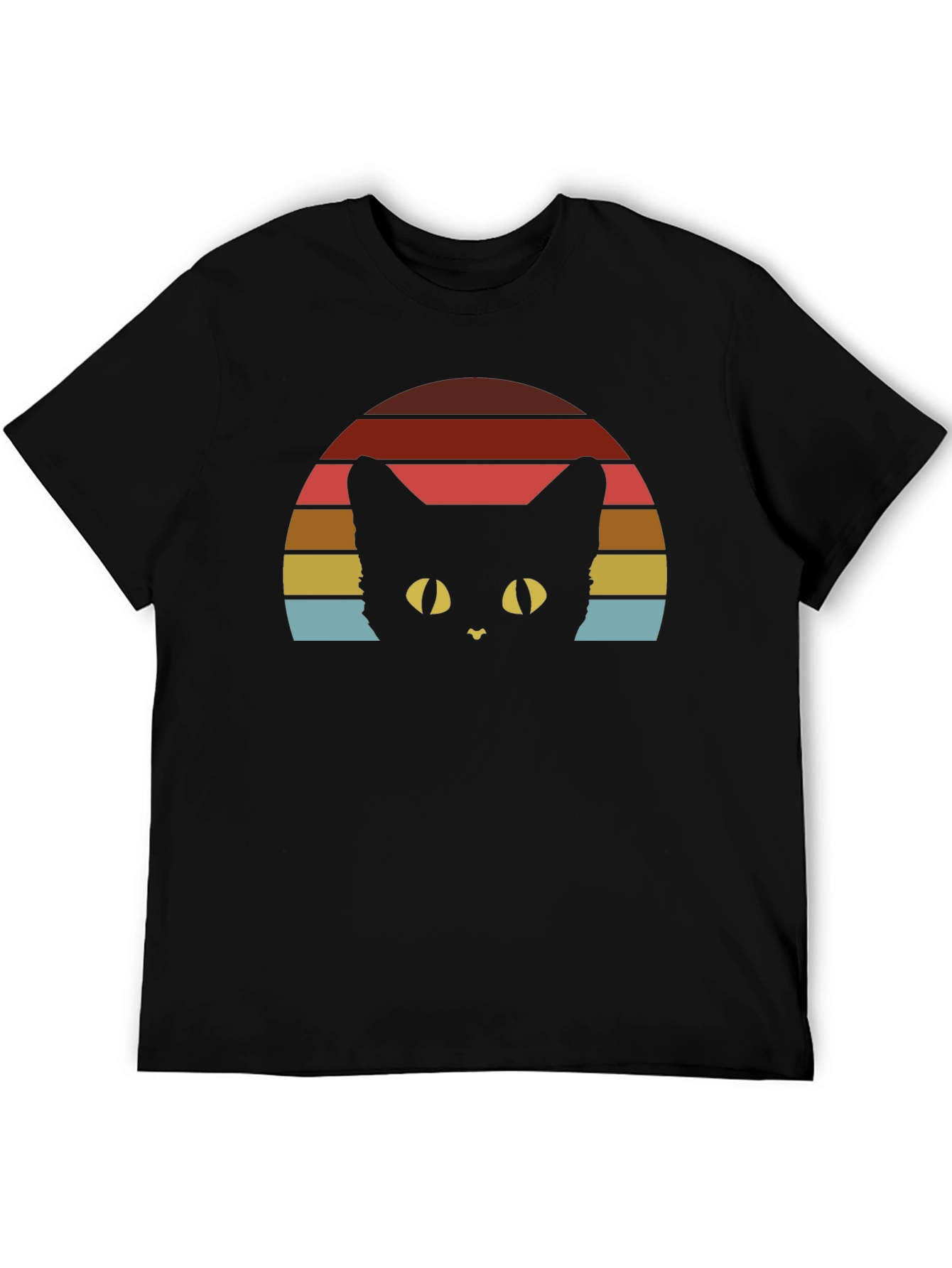 Retro Cat Sunset T-Shirt