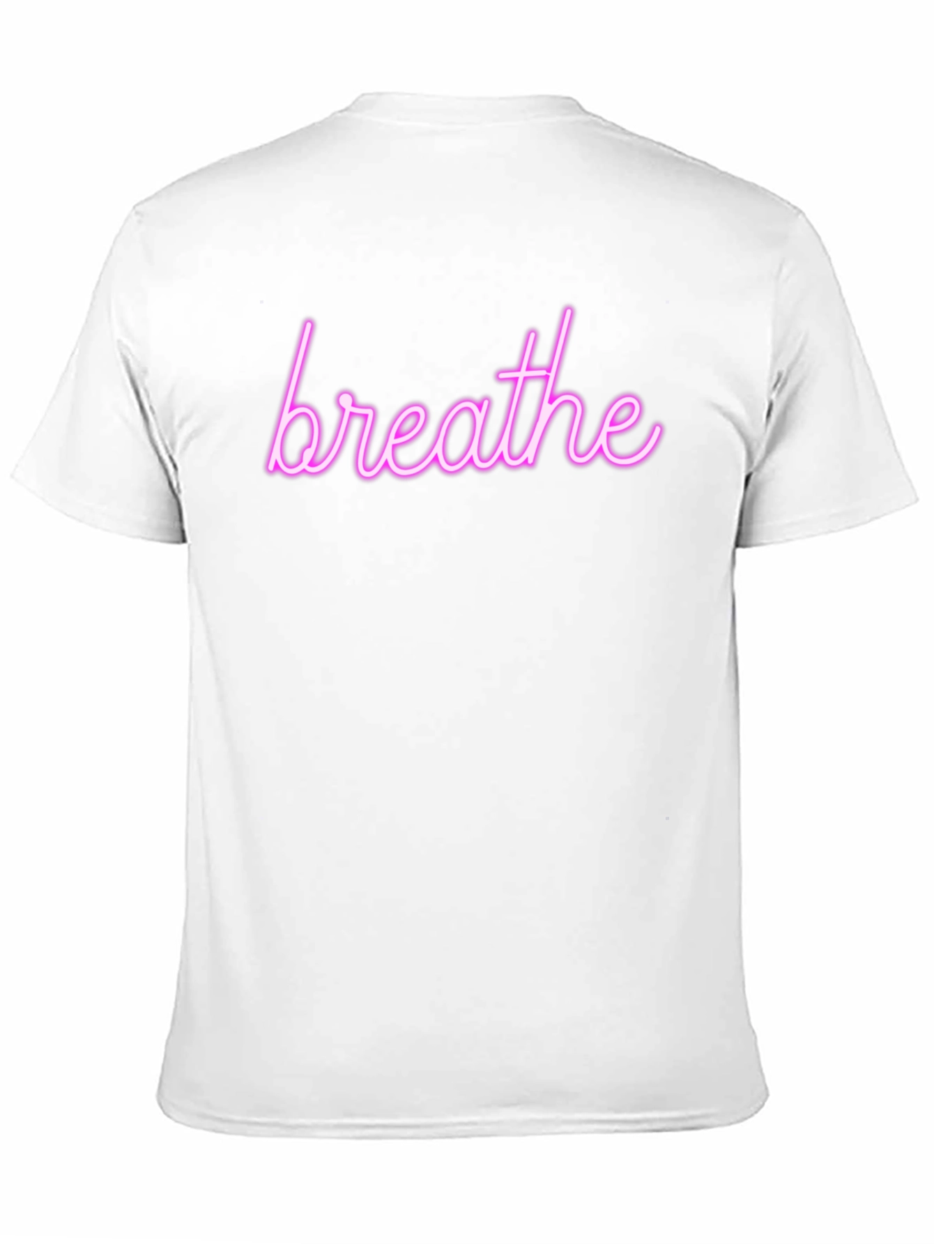 Breathe Neon Graphic Tee - Trendy Relaxation Shirt