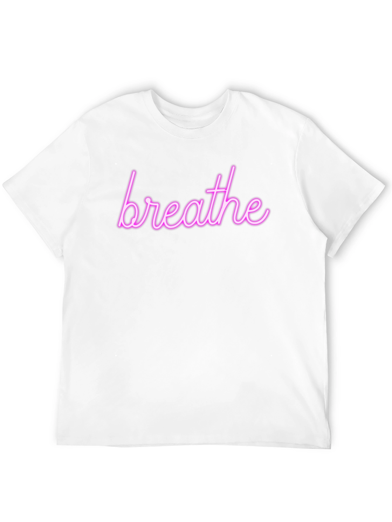 Breathe Neon Graphic Tee - Trendy Relaxation Shirt