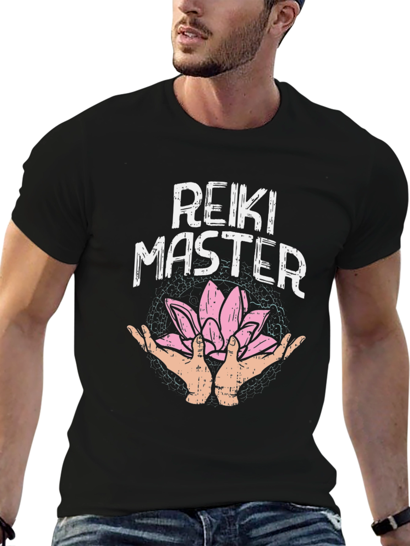 Reiki Master Lotus Flower Graphic T-Shirt