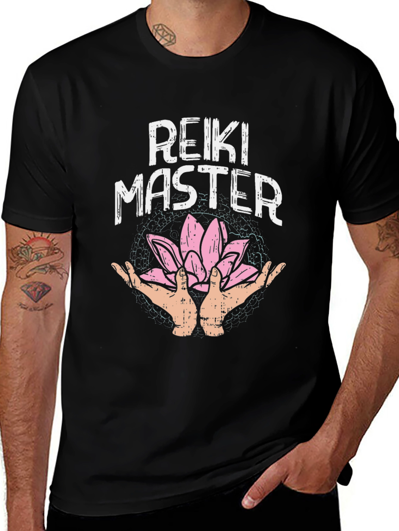 Reiki Master Lotus Flower Graphic T-Shirt