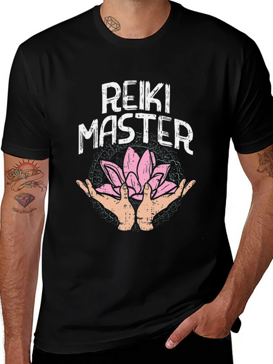 Reiki Master Lotus Flower Graphic T-Shirt
