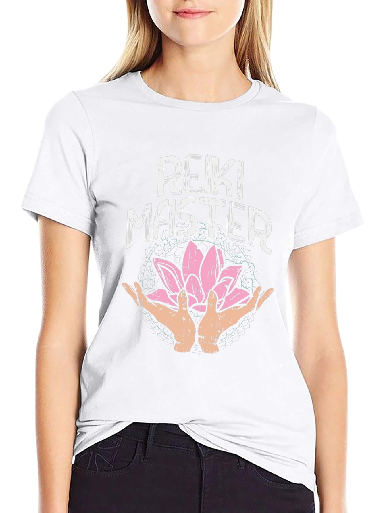 Reiki Master Lotus Flower Graphic T-Shirt
