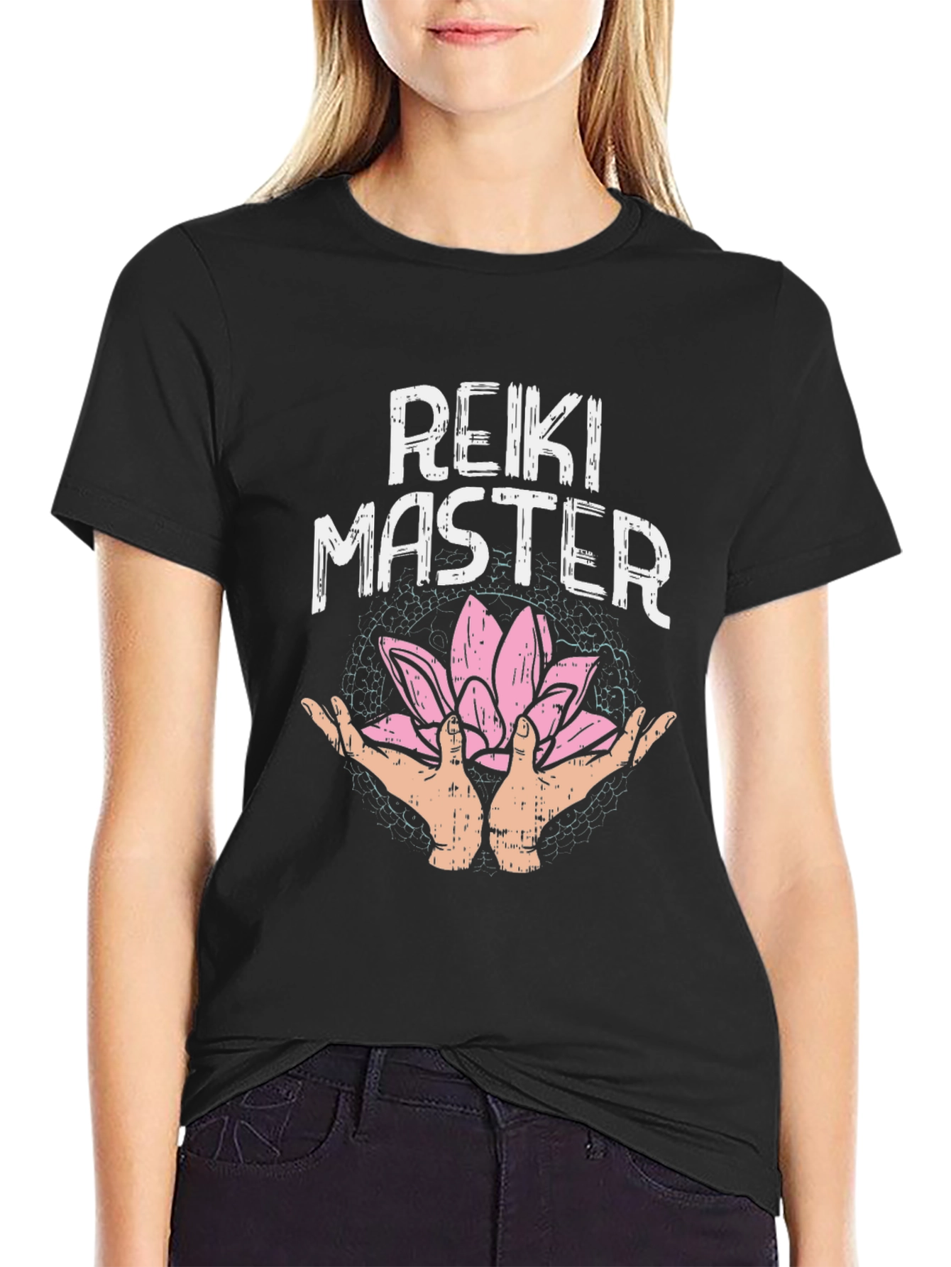 Reiki Master Lotus Flower Graphic T-Shirt