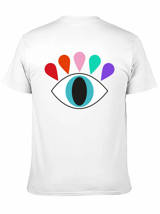 Colorful Eye Graphic Tee - Modern Casual Style