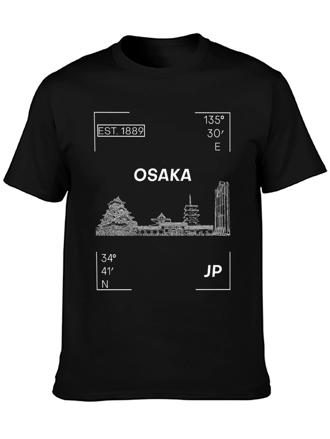 Osaka Japan Landmark Graphic Tee - Est. 1889