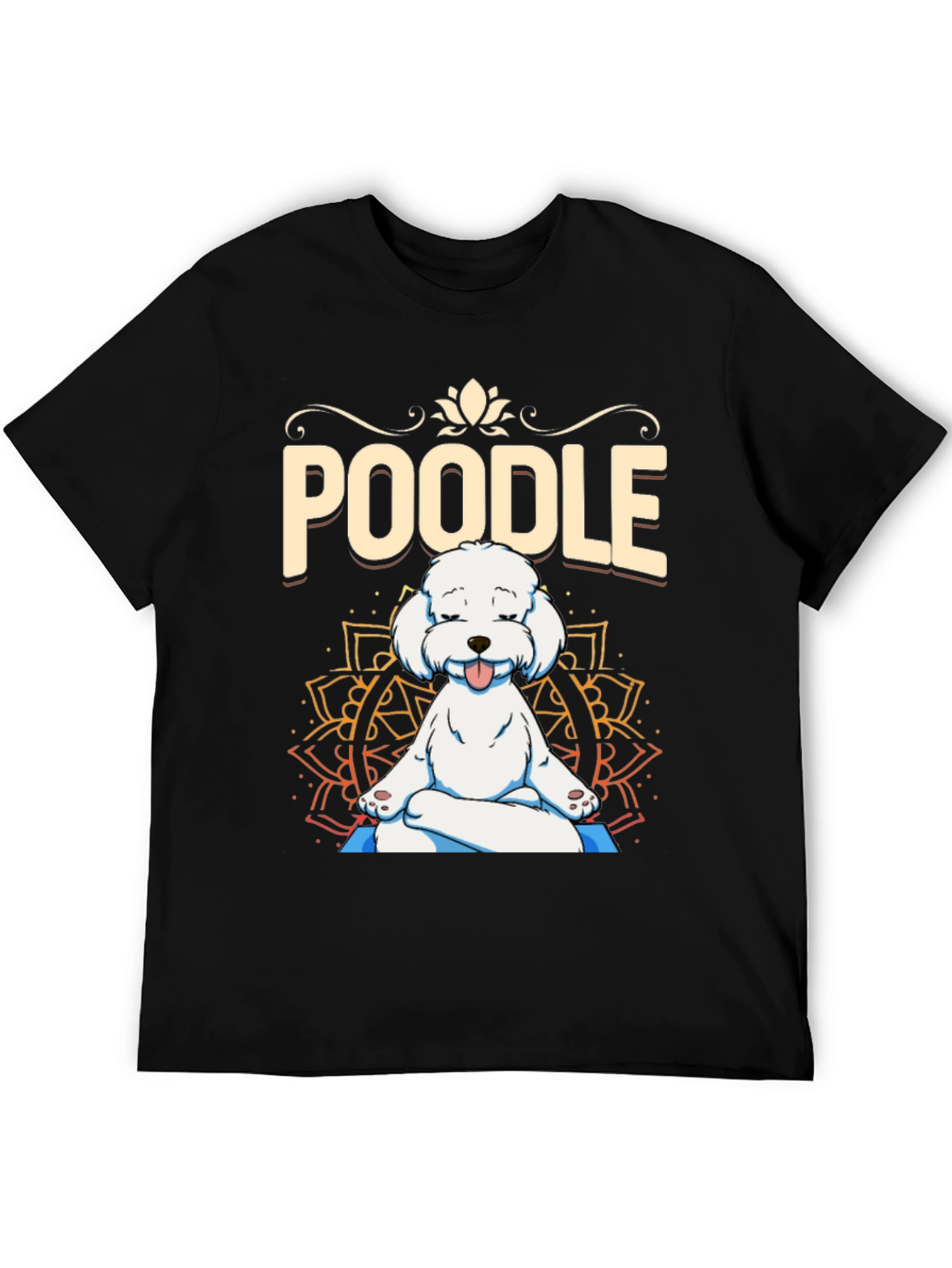 Yoga Poodle Black T-Shirt