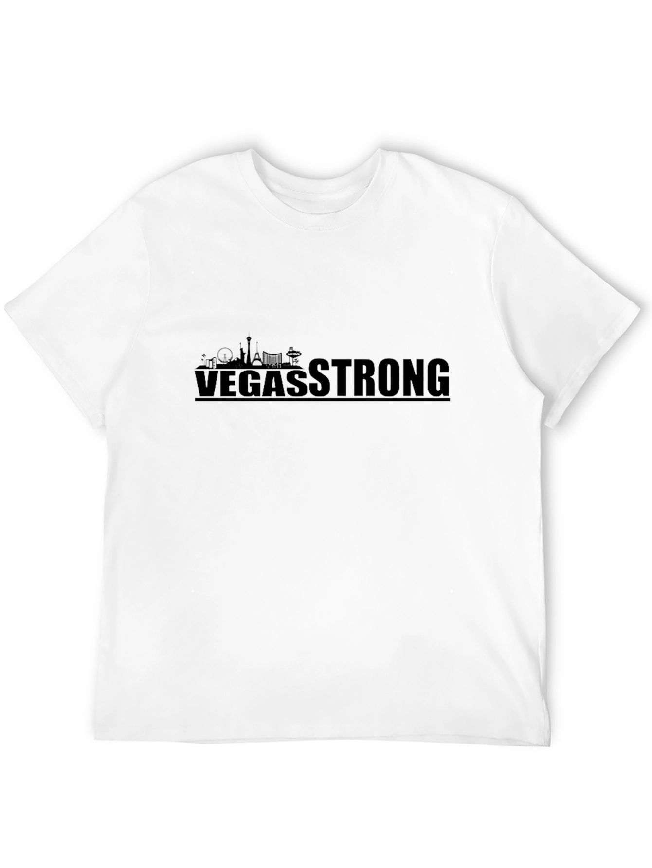 Vegas Strong Graphic Tee - Black Cotton T-Shirt