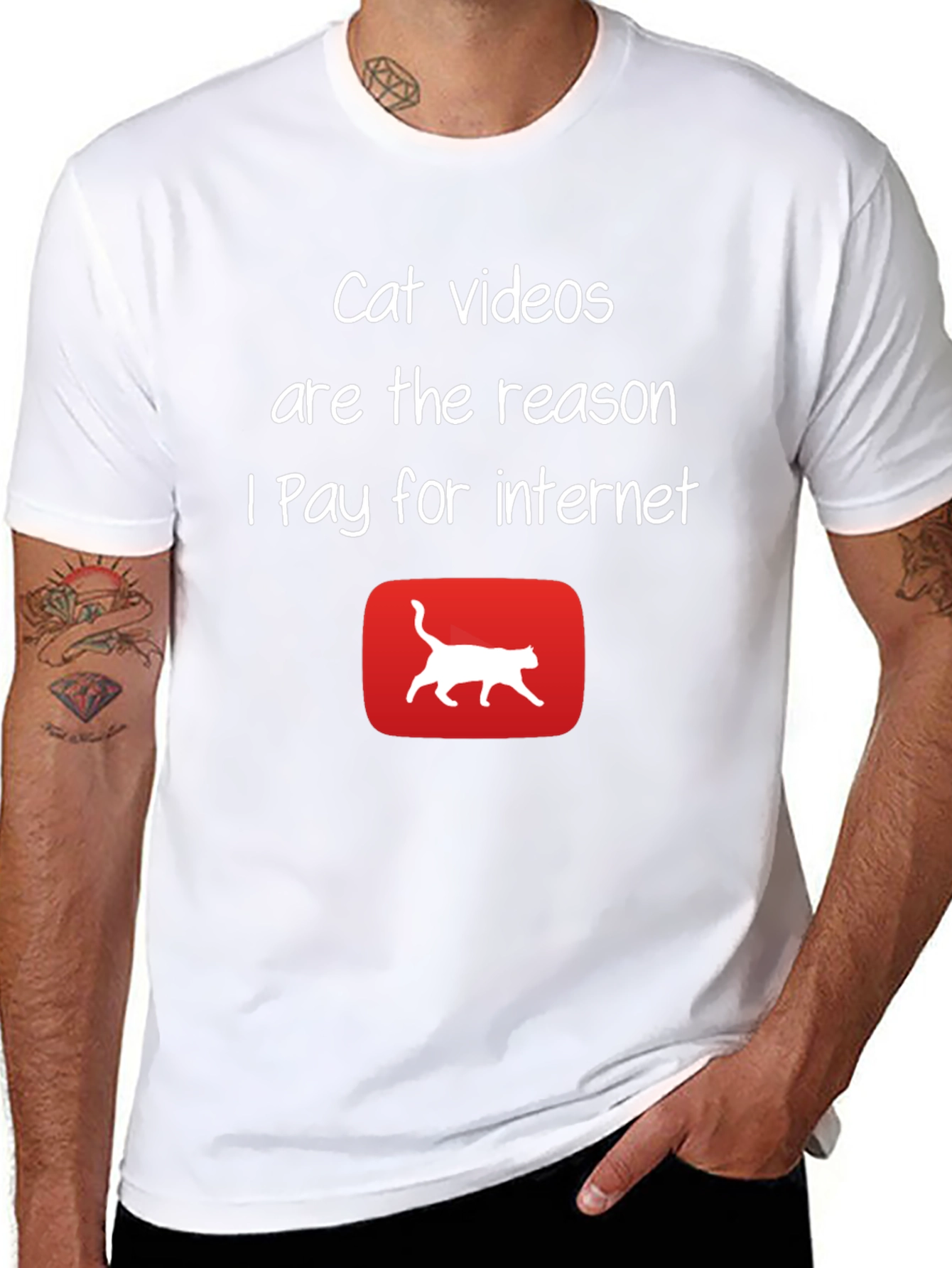 Cat Videos Internet T-Shirt - Funny Graphic Tee