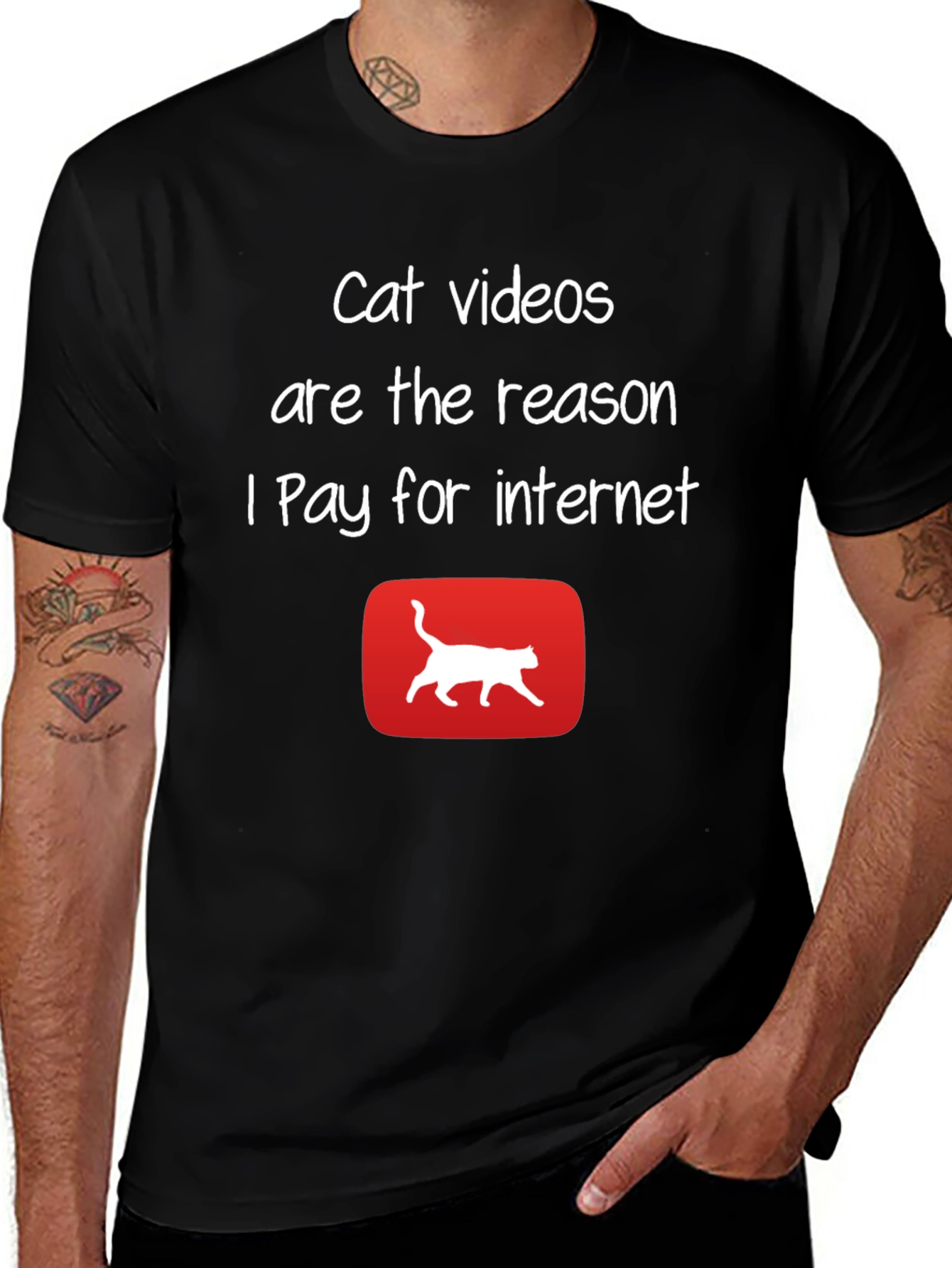 Cat Videos Internet T-Shirt - Funny Graphic Tee