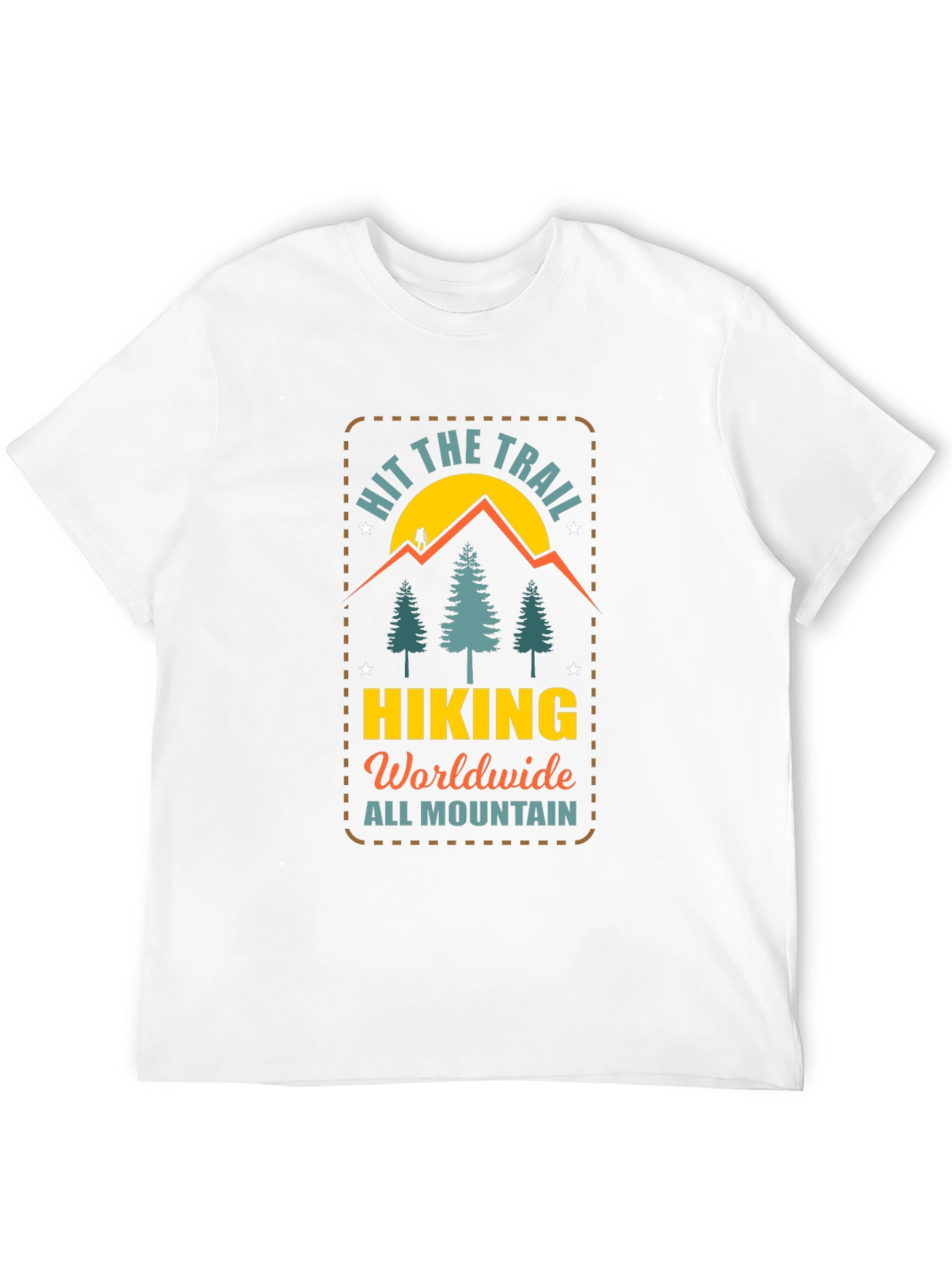 Hit the Trail Hiking T-Shirt - Mountain Adventure Tee