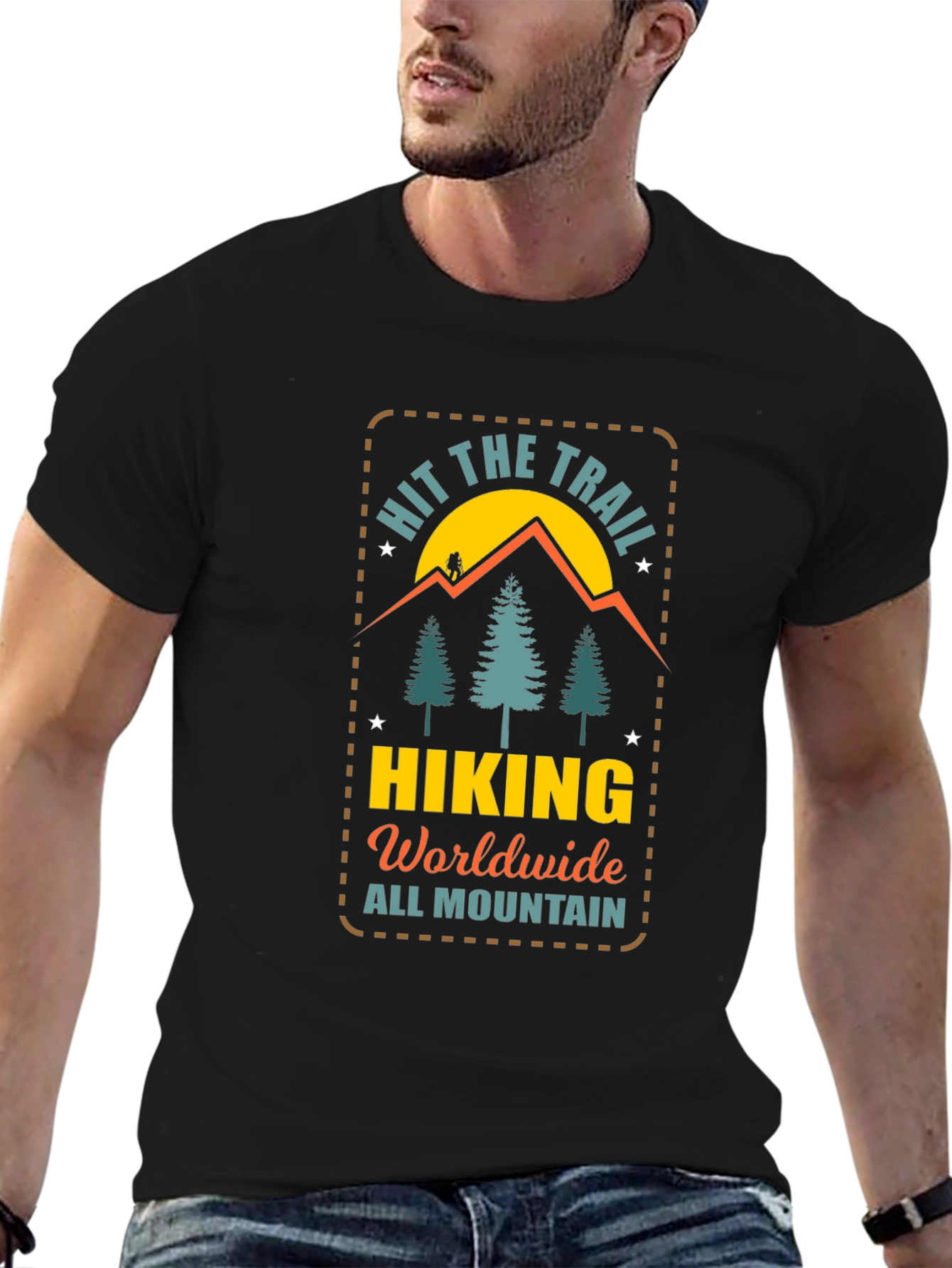 Hit the Trail Hiking T-Shirt - Mountain Adventure Tee
