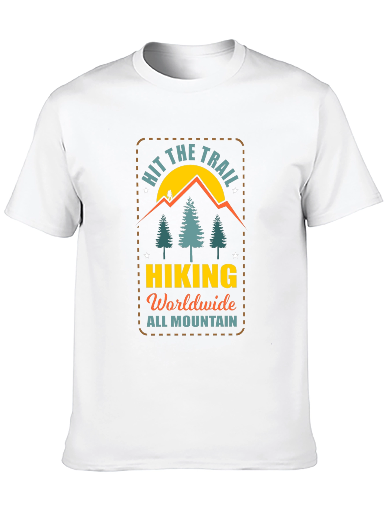 Hit the Trail Hiking T-Shirt - Mountain Adventure Tee