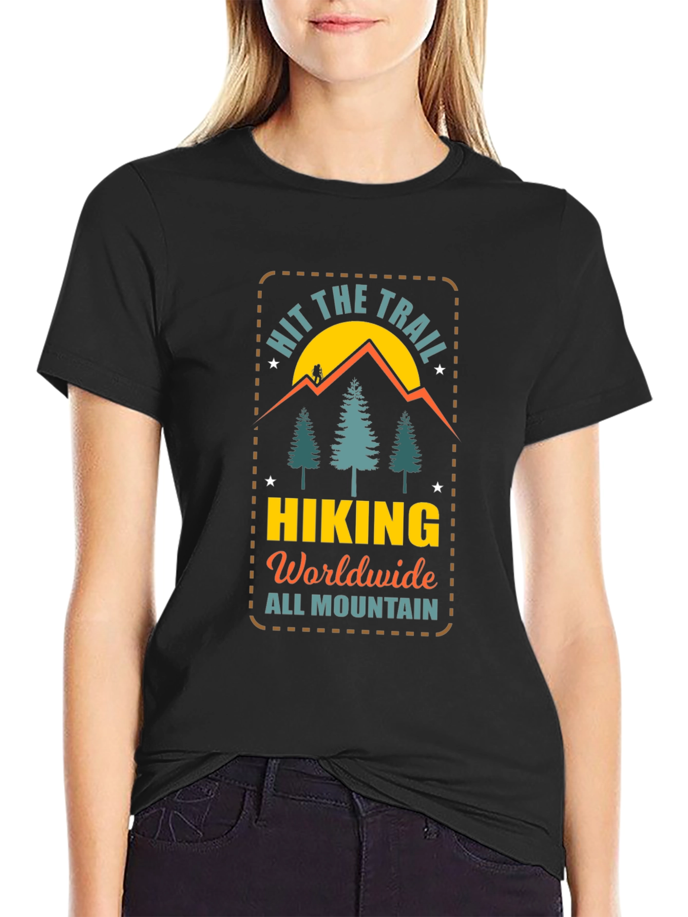 Hit the Trail Hiking T-Shirt - Mountain Adventure Tee