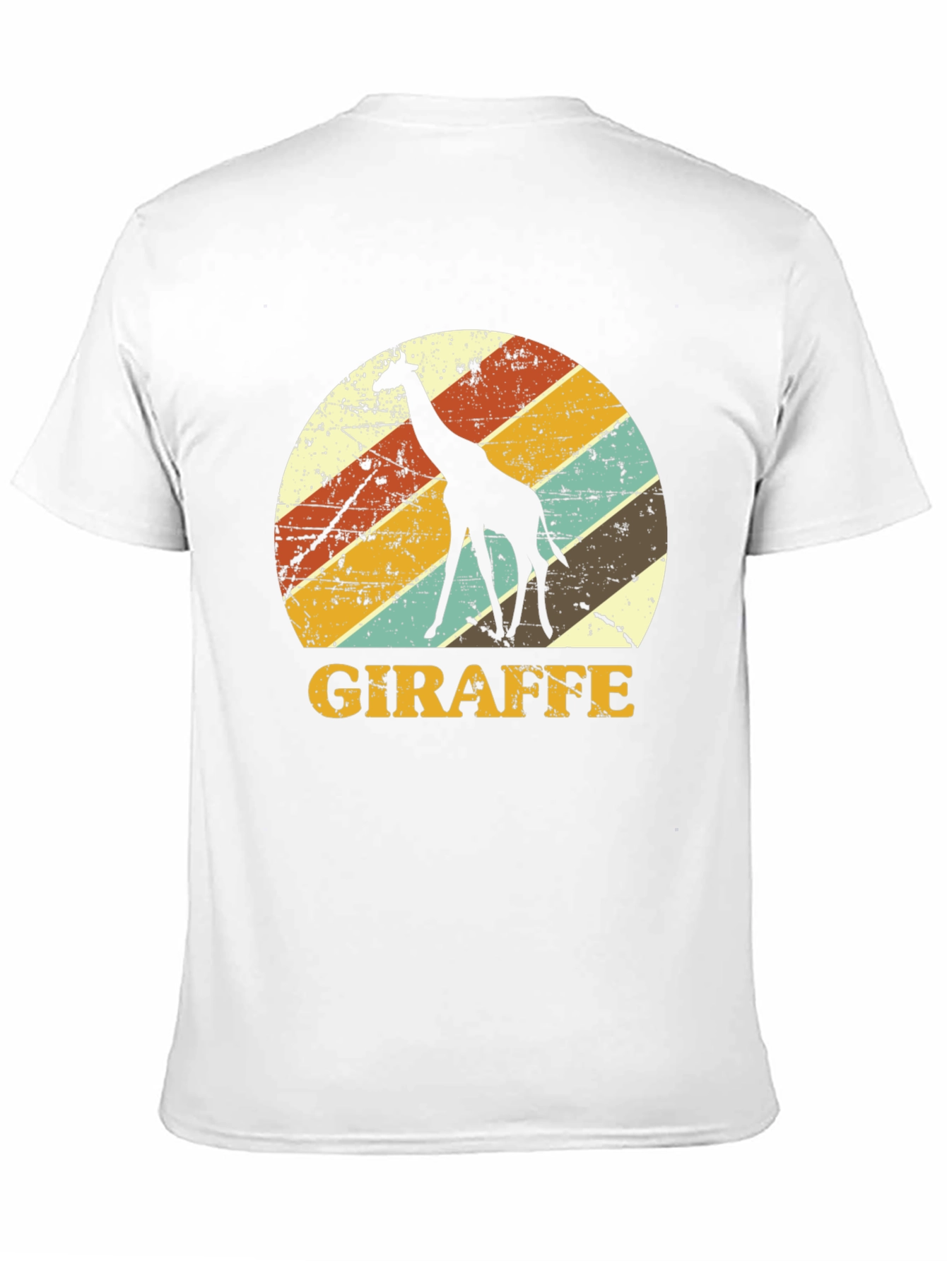 Retro Giraffe Graphic Tee - Black