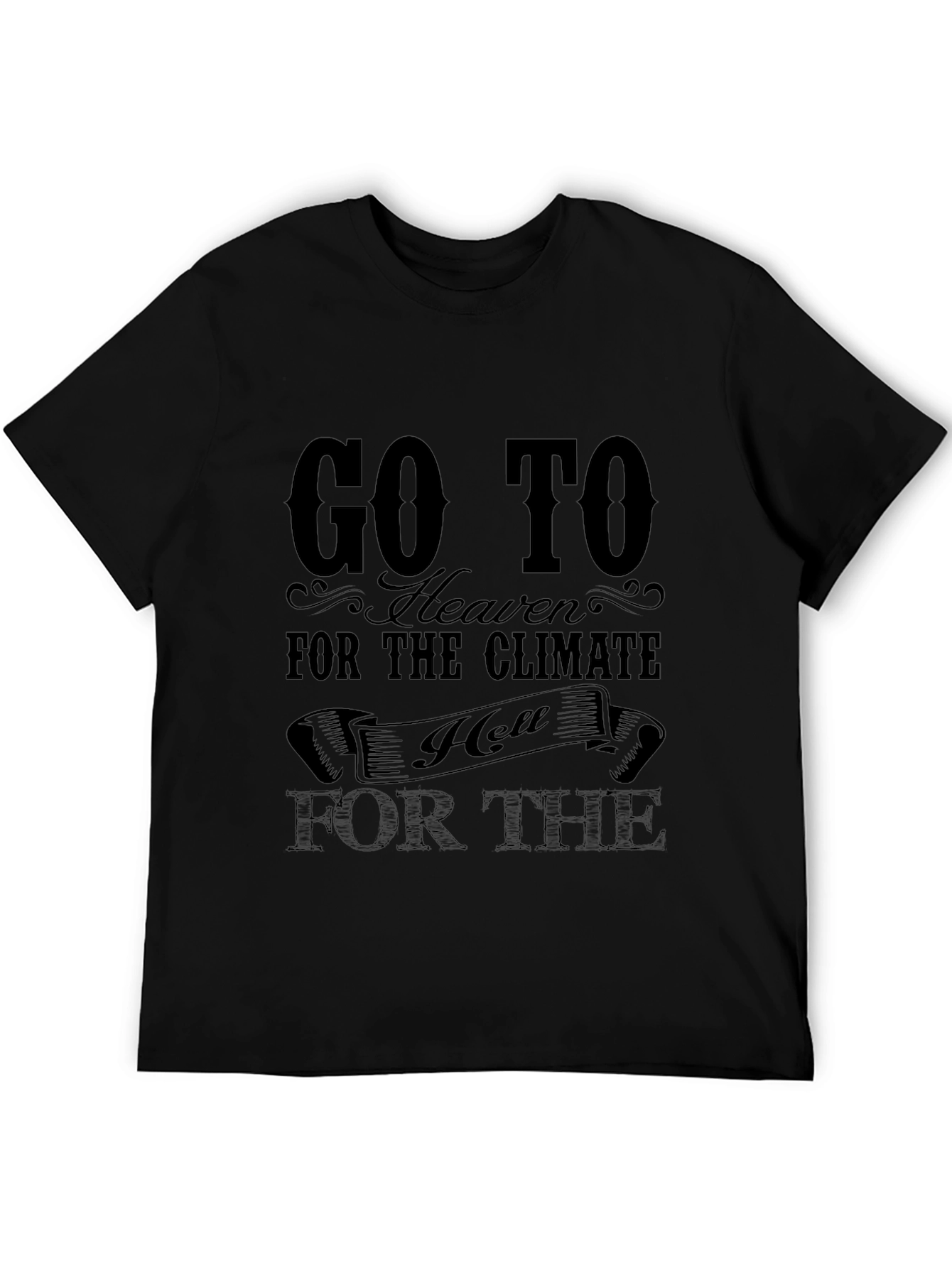 Go to Heaven Graphic Tee - Black Cotton T-Shirt