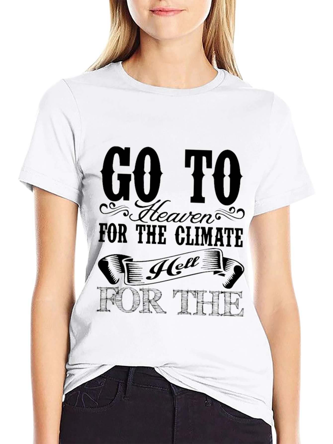 Go to Heaven Graphic Tee - Black Cotton T-Shirt