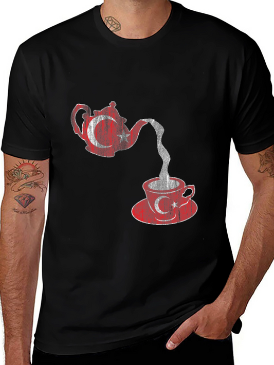 Turkey Tea Flag Graphic T-Shirt