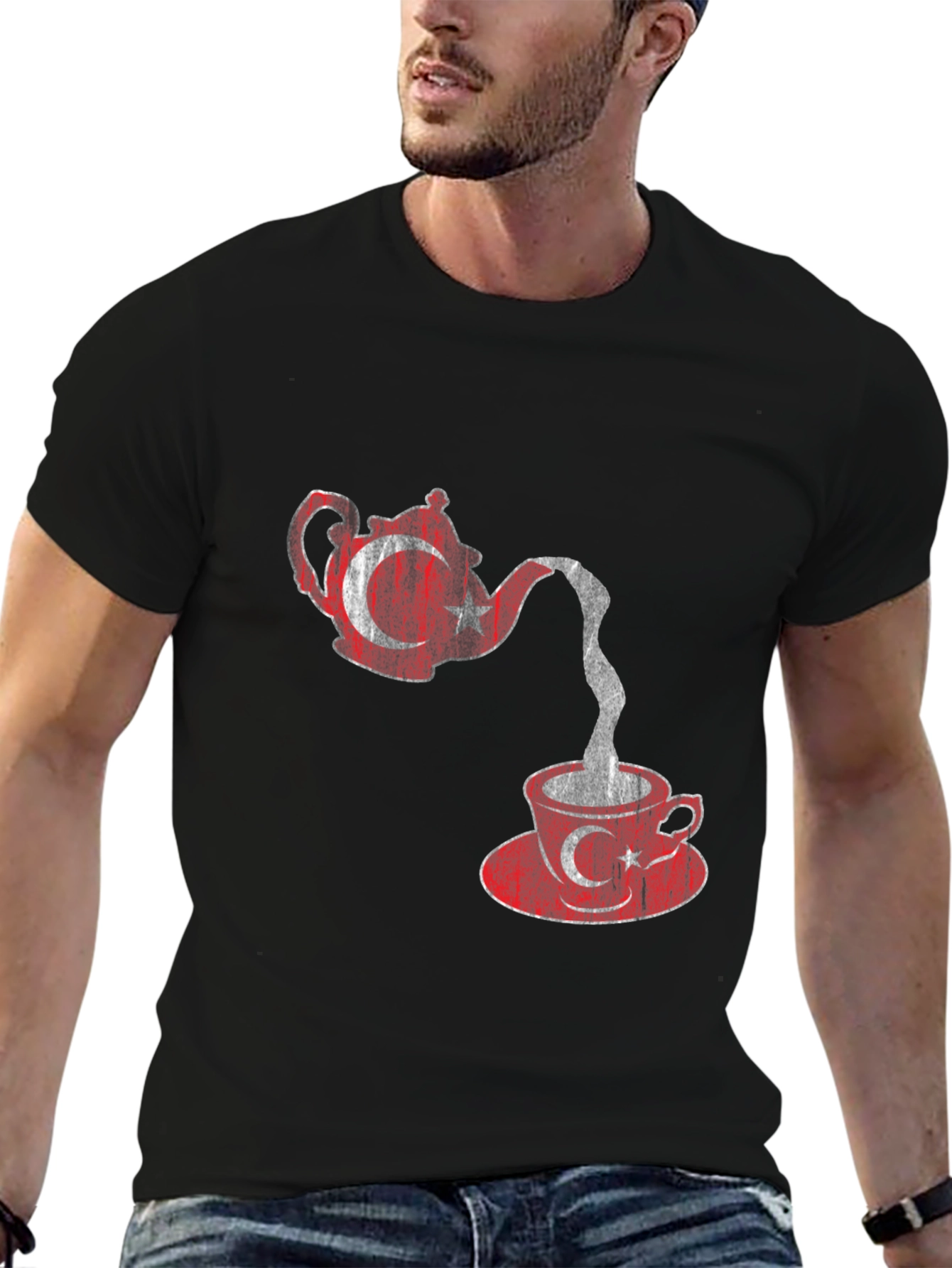 Turkey Tea Flag Graphic T-Shirt