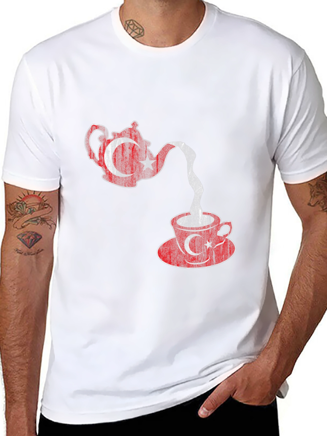 Turkey Tea Flag Graphic T-Shirt