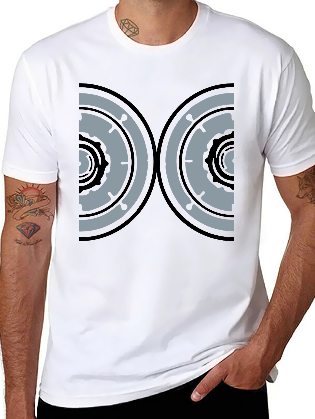 Novelty Graphic Tee - Twin Dial Design