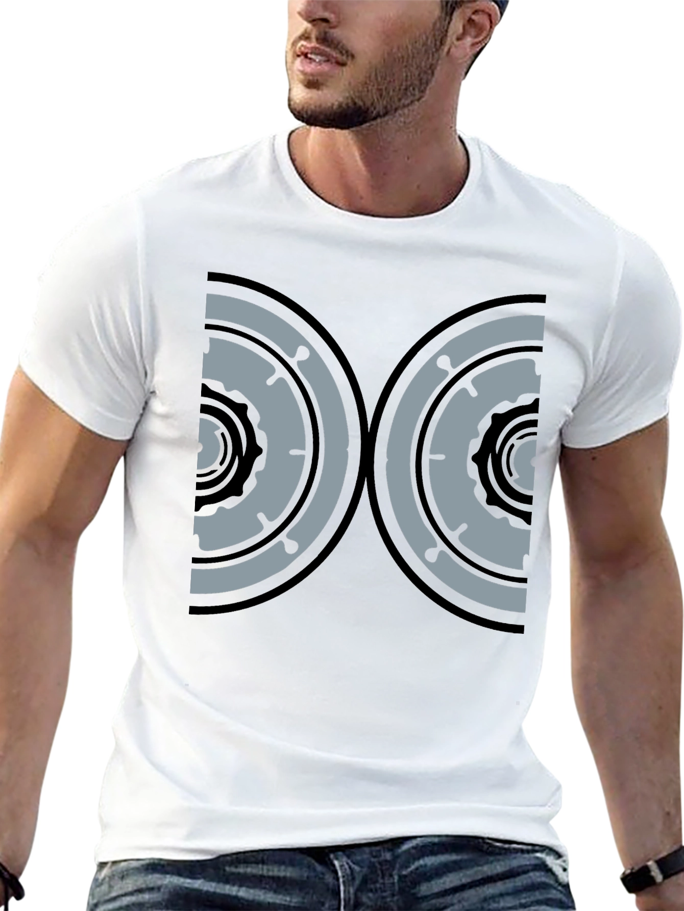 Novelty Graphic Tee - Twin Dial Design