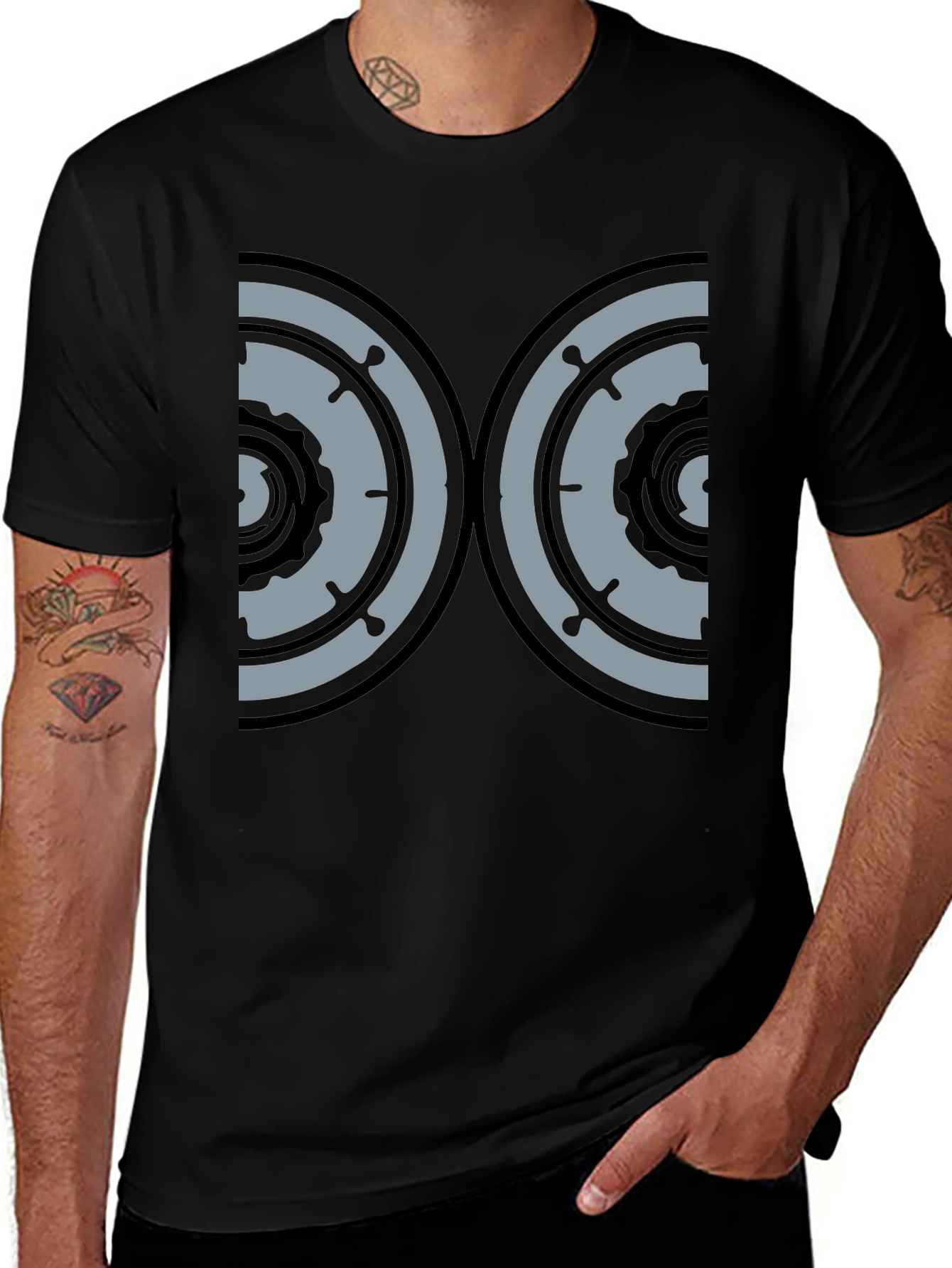 Novelty Graphic Tee - Twin Dial Design
