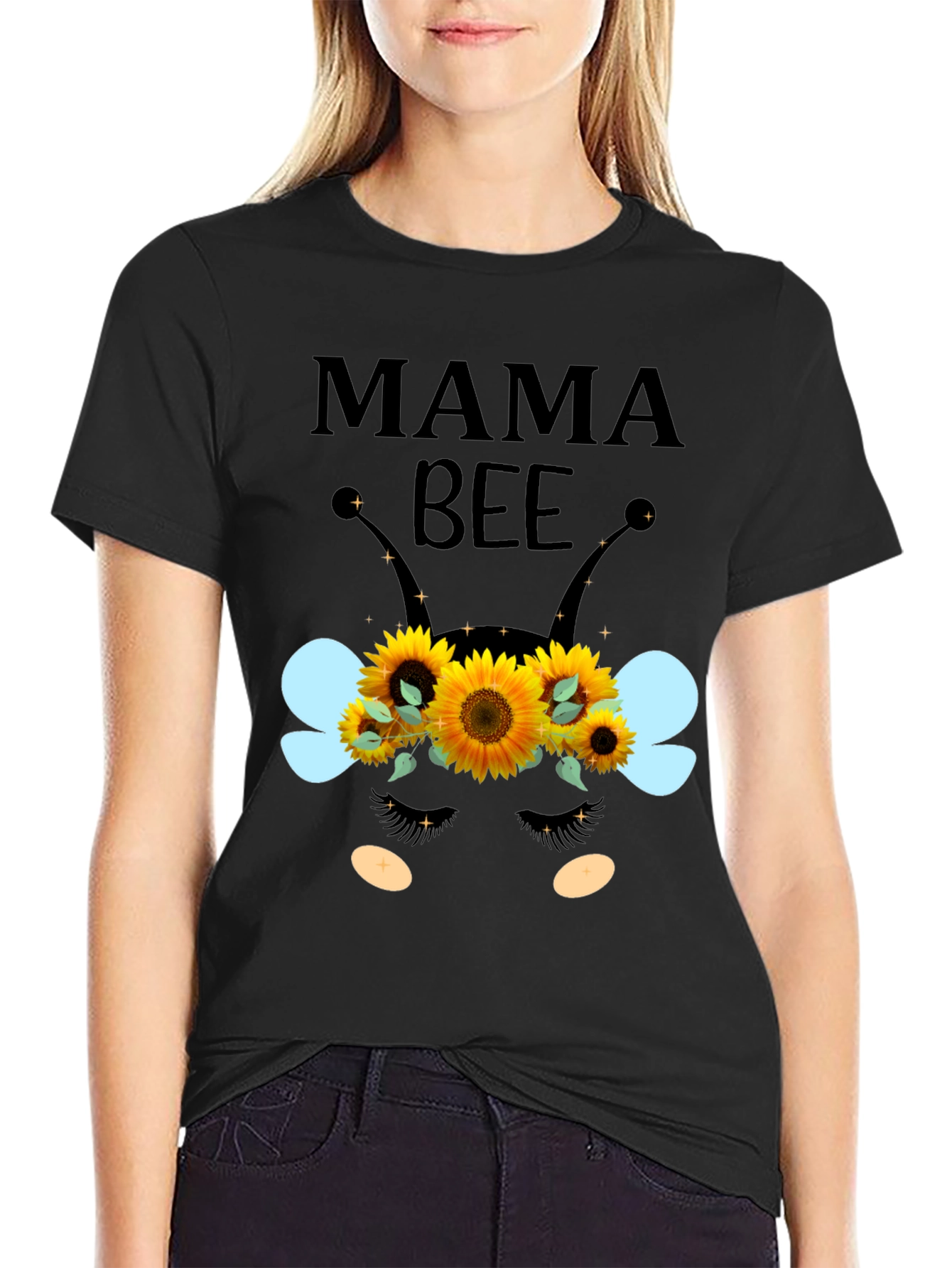Mama Bee Sunflower Graphic Tee
