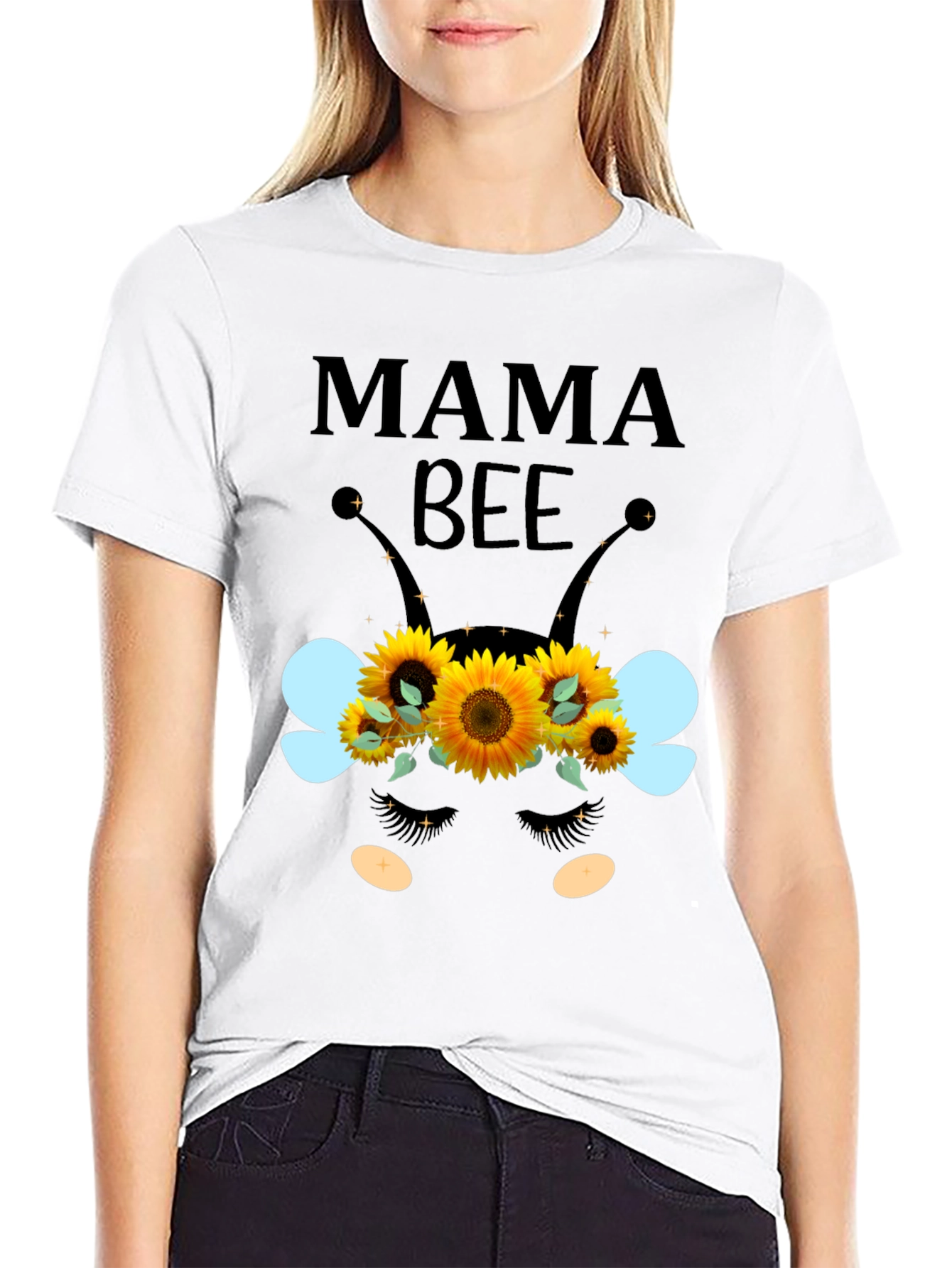 Mama Bee Sunflower Graphic Tee