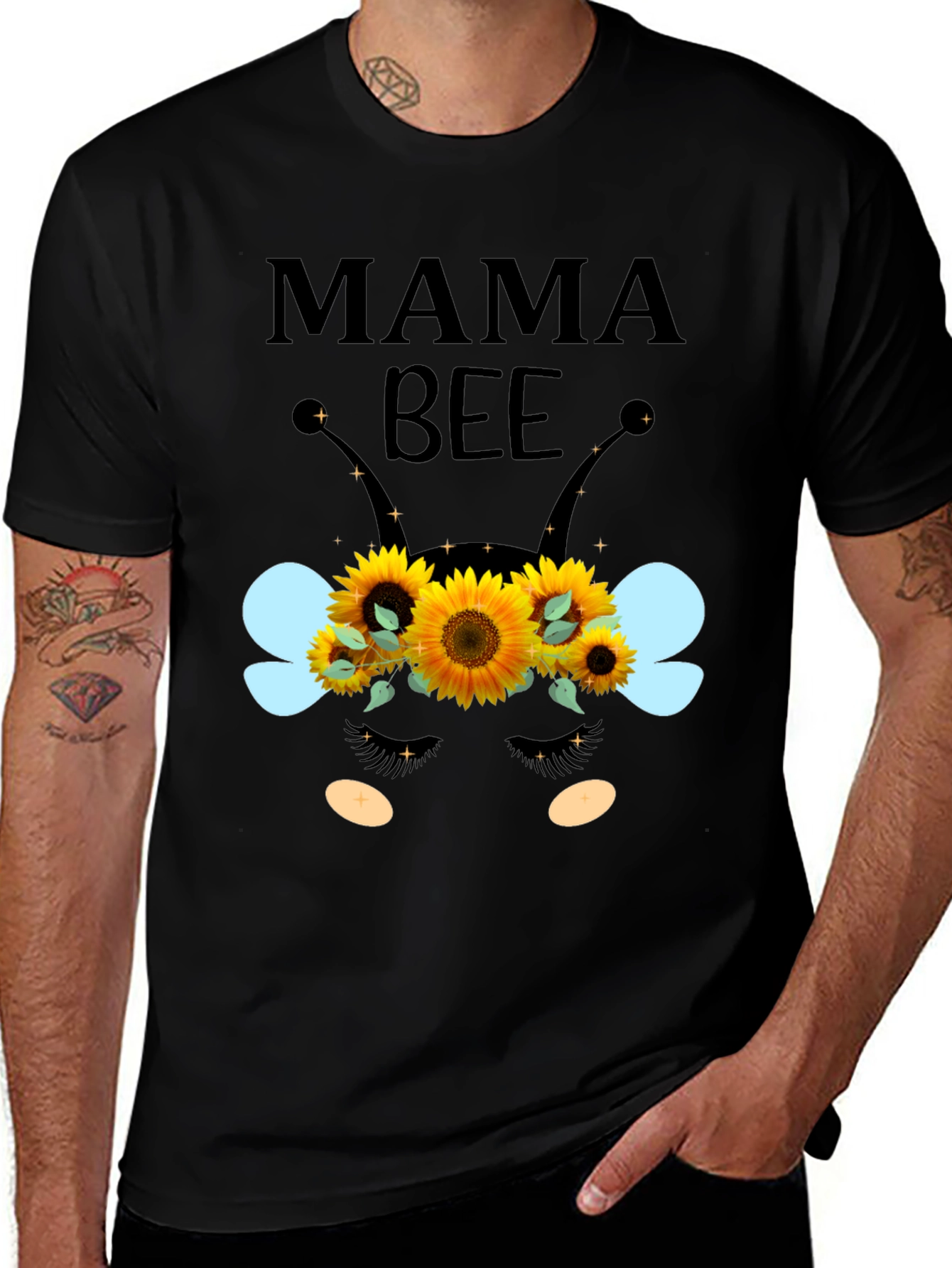 Mama Bee Sunflower Graphic Tee