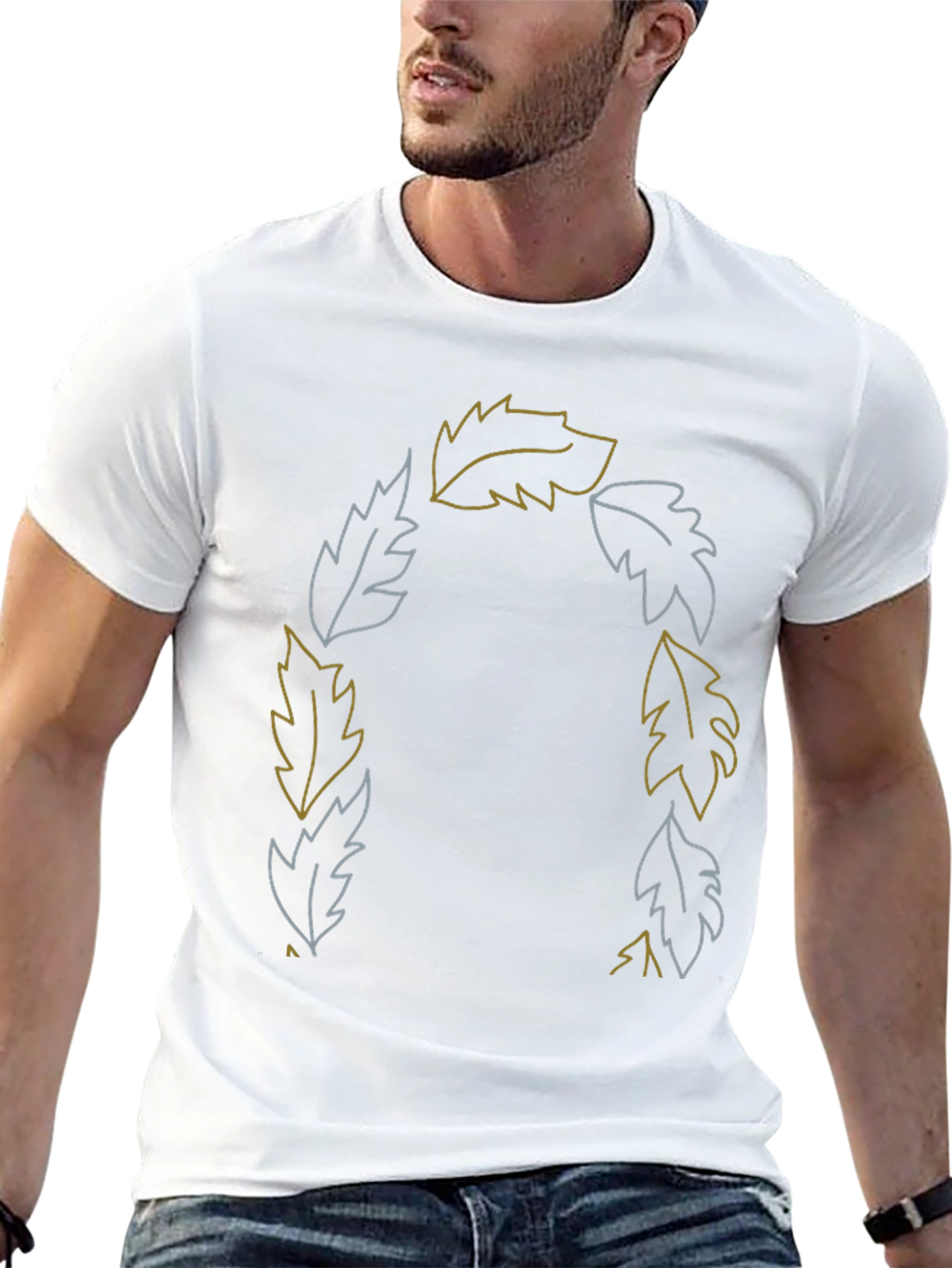 Leaf Crown Graphic Tee - Stylish Casual Comfort