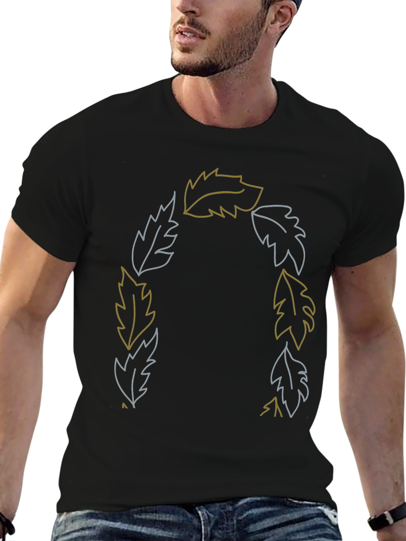 Leaf Crown Graphic Tee - Stylish Casual Comfort